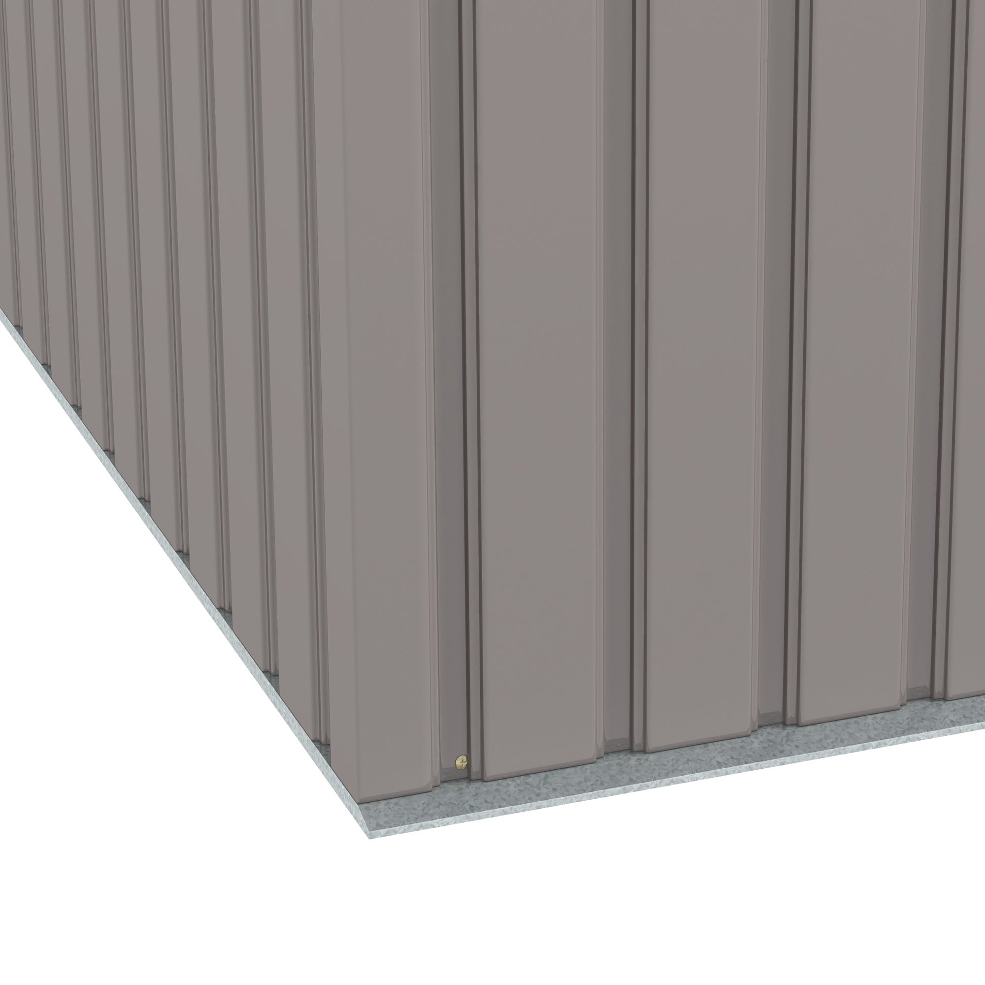 Outsunny Corrugated Garden Metal Storage Shed Outdoor Equipment Tool Box with Kit Ventilation Doors 9x 4FT Light Grey - North Peak Garden Furniture