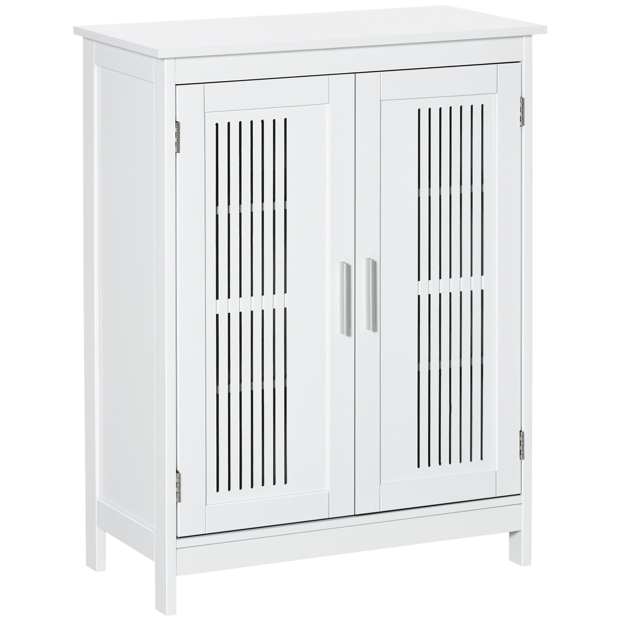 kleankin Modern Bathroom Floor Cabinet - White - North Peak Garden Furniture