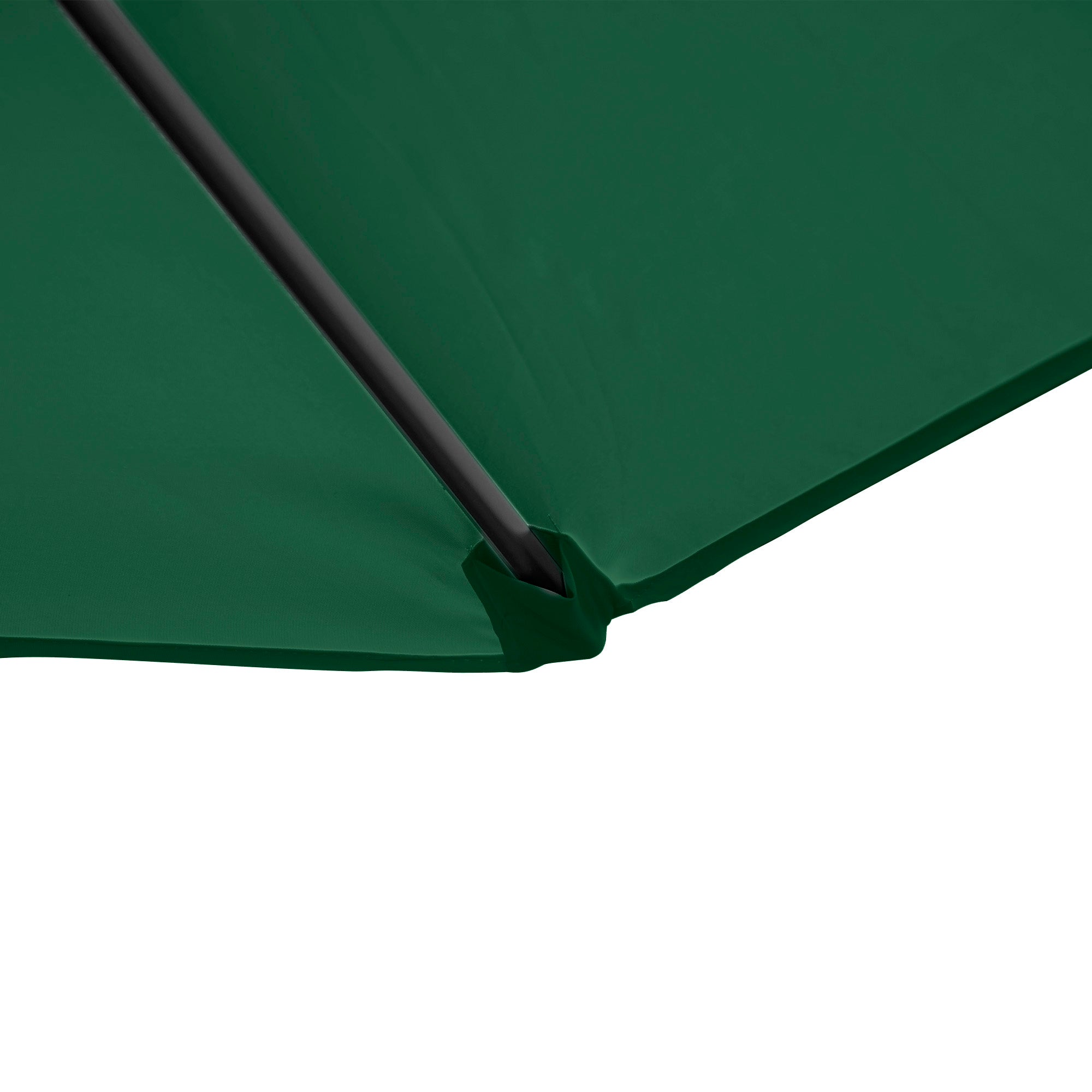 Outsunny 2.5M Garden Cantilever Parasol with 360° Rotation, Offset Roma Patio Umbrella Hanging Sun Shade Canopy Shelter with Cross Base, Green - North Peak Garden Furniture