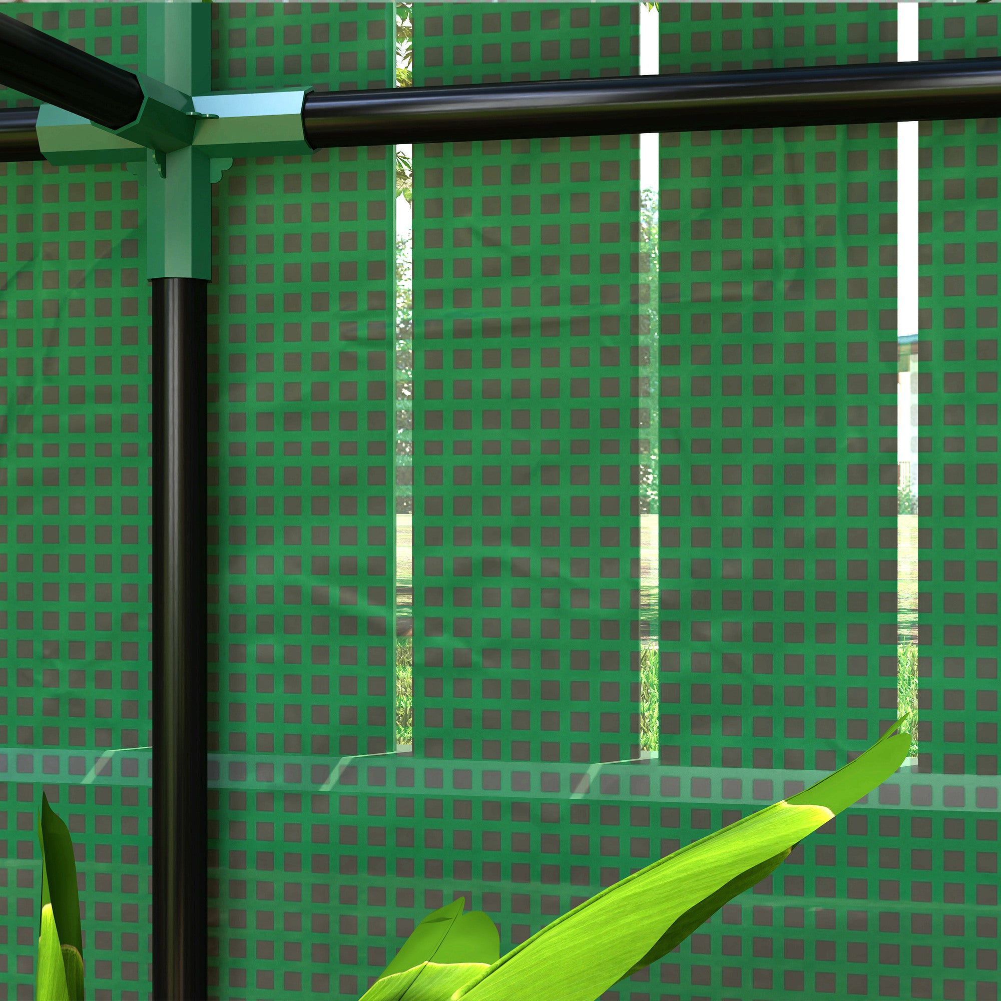 Outsunny 40 x 100cm Three Shelf Steel Frame Greenhouse - Green - North Peak Garden Furniture