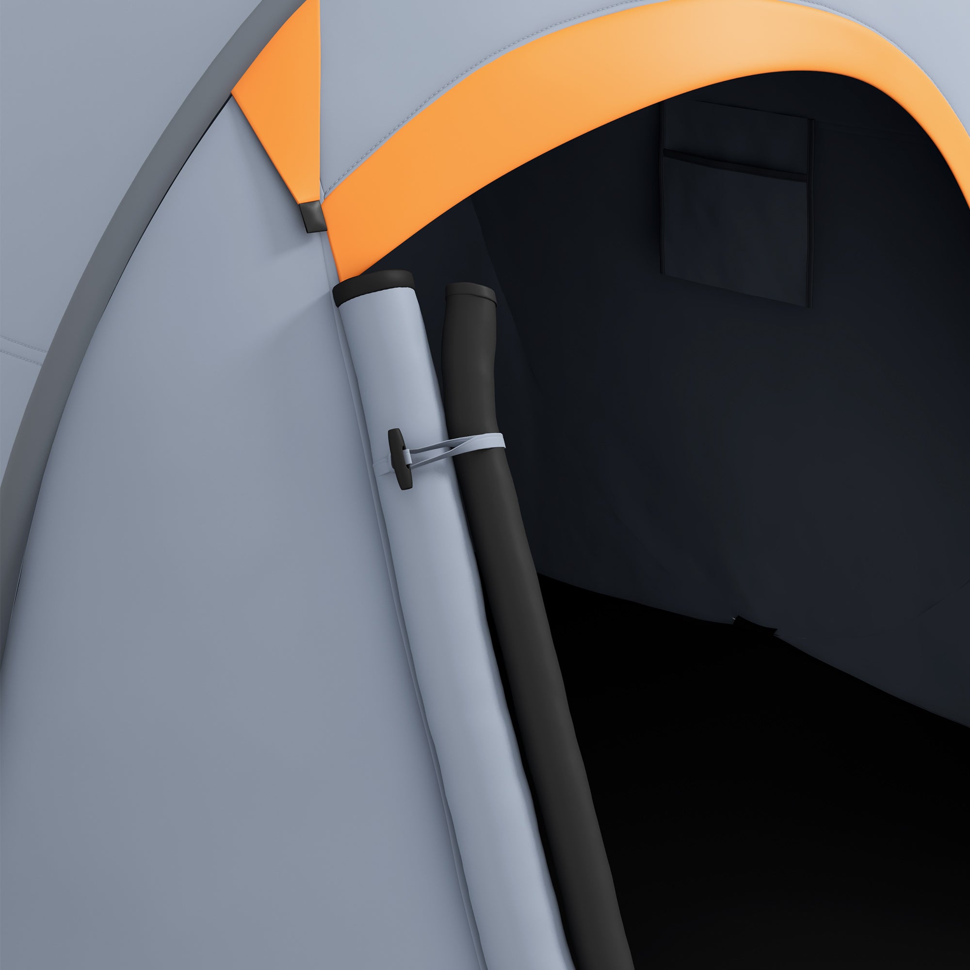 Outsunny Two-Man Pop-Up Dome Tent, with Accessories - Grey - North Peak Garden Furniture