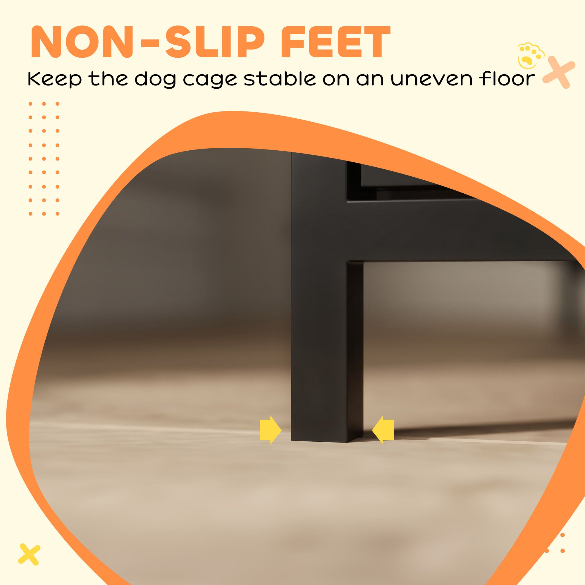 PawHut Dog Crate Furniture with Anti-Chew Resistant Mesh, Anti-Escape Single Door, for Medium Dogs, 80 x 55 x 72 cm - North Peak Garden Furniture