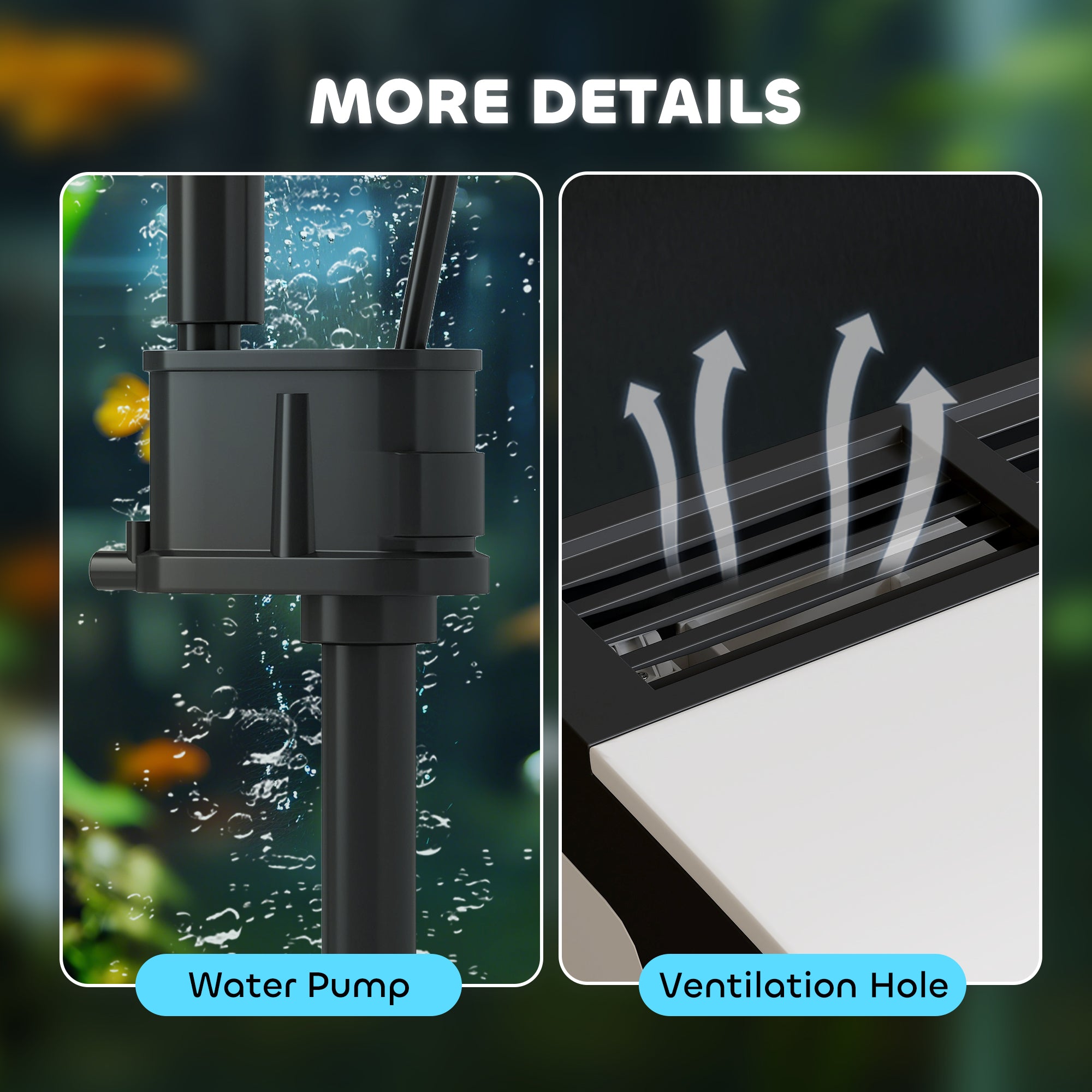 PawHut 13L Glass Aquarium Fish Tank with Filter, LED Lighting, for Betta, Guppy, Mini Parrot Fish, Shrimp, 29 x 20 x 30.5cm - North Peak Garden Furniture