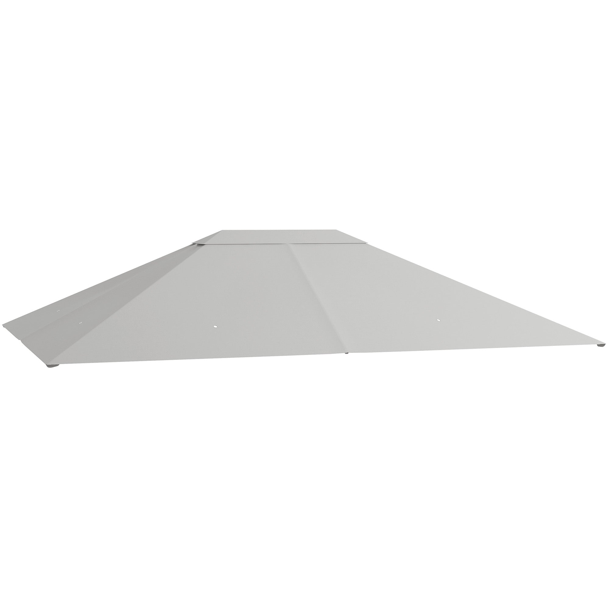 Outsunny 3 x 4m Gazebo Canopy Replacement Cover, Gazebo Roof Replacement (TOP COVER ONLY), Light Grey - North Peak Garden Furniture