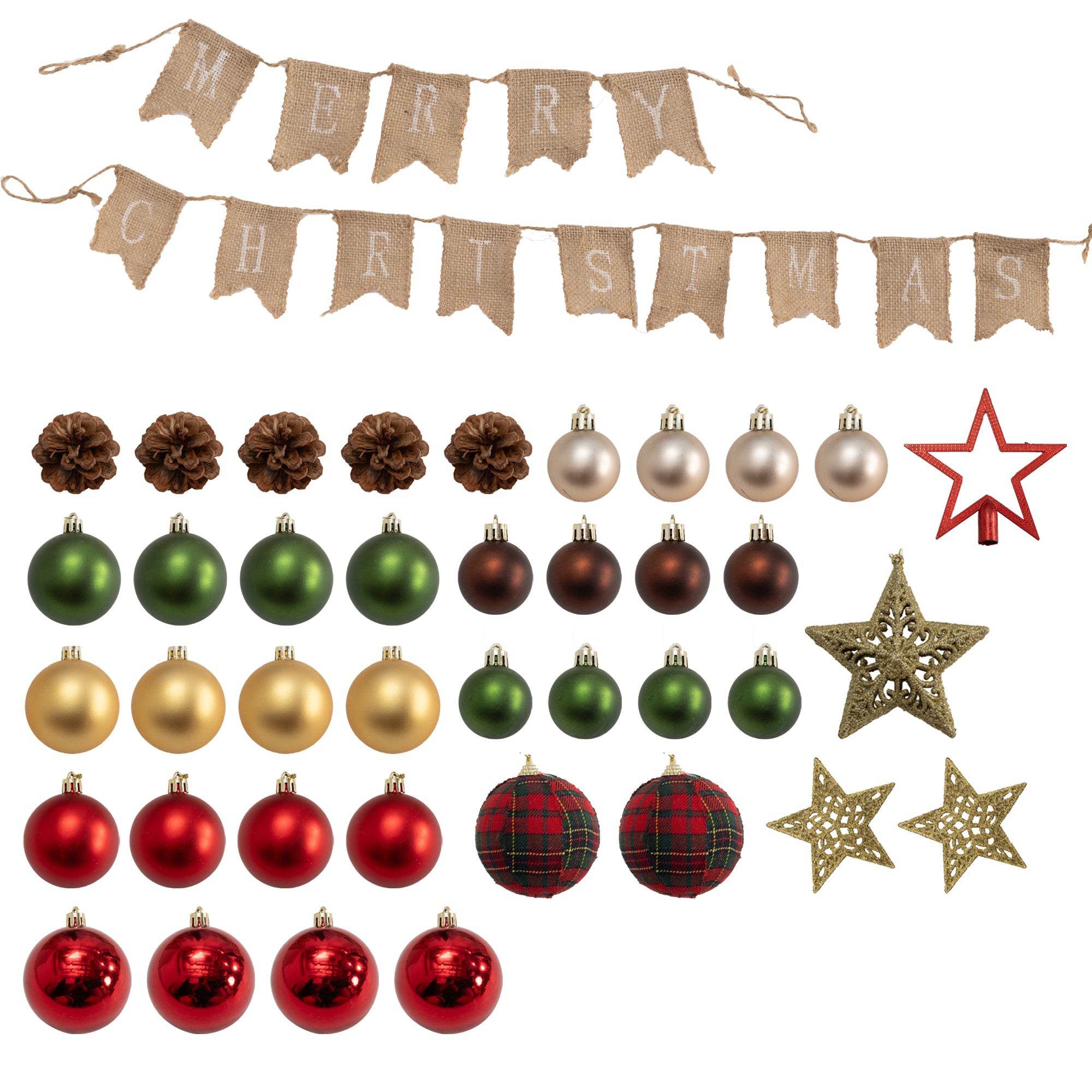 HOMCOM 5ft Pre-Lit and Xmas Tree with Decorations - North Peak Garden Furniture