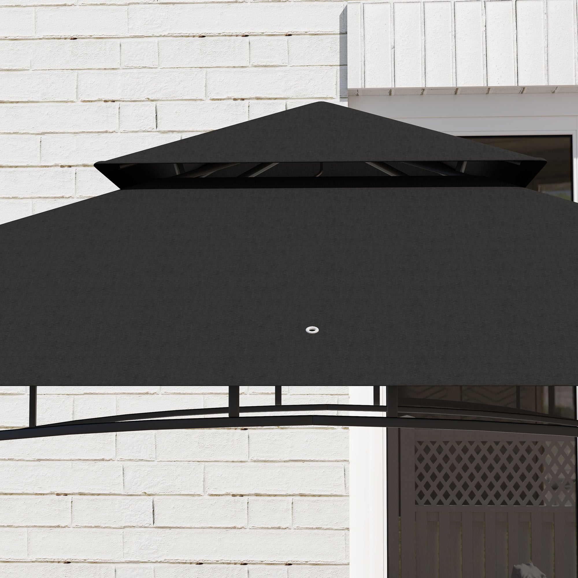 Outsunny 150 x 240cm BBQ Grill Gazebo, with Shelves - Grey - North Peak Garden Furniture