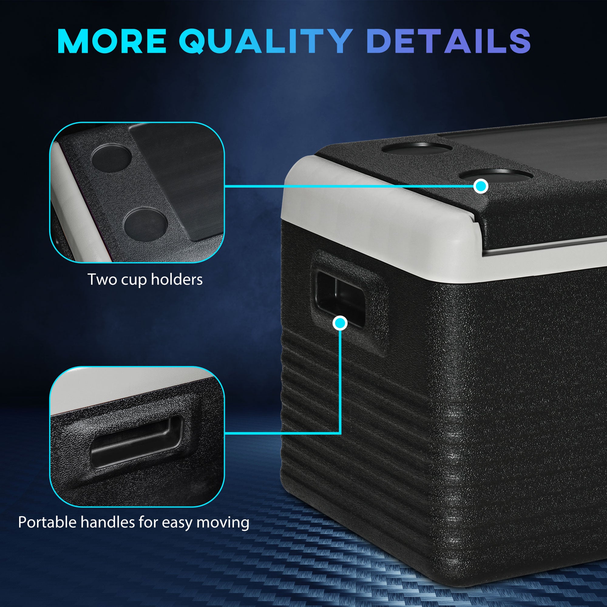 Outsunny 30L Car Refrigerator, Portable Compressor Car Fridge Freezer, Electric Cooler Box with 12/24V DC and 110-240V AC for Camping, Driving, Picnic, Down to -20℃ - North Peak Garden Furniture