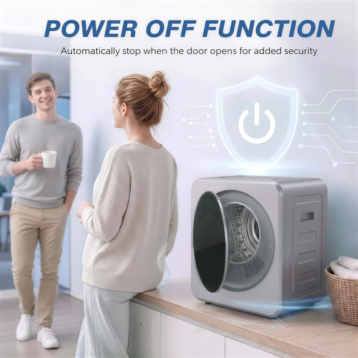 HOMCOM Vented Tumble Dryer, 4 kg Front Tumble Dryer with Stainless Steel Tub, 800W Compact Freestanding, Silver