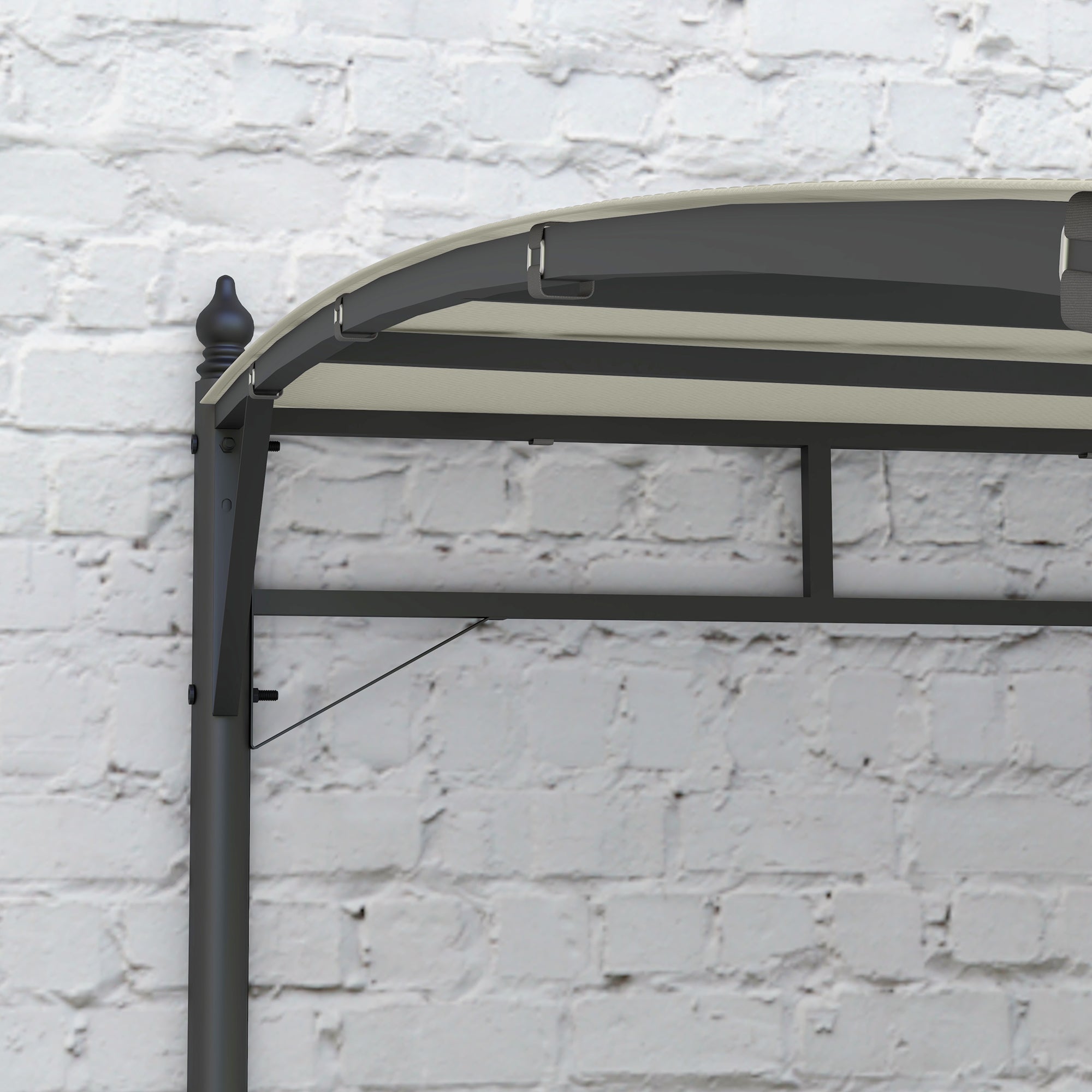Outsunny 3 x 4m Metal Frame Pergola - Cream - North Peak Garden Furniture