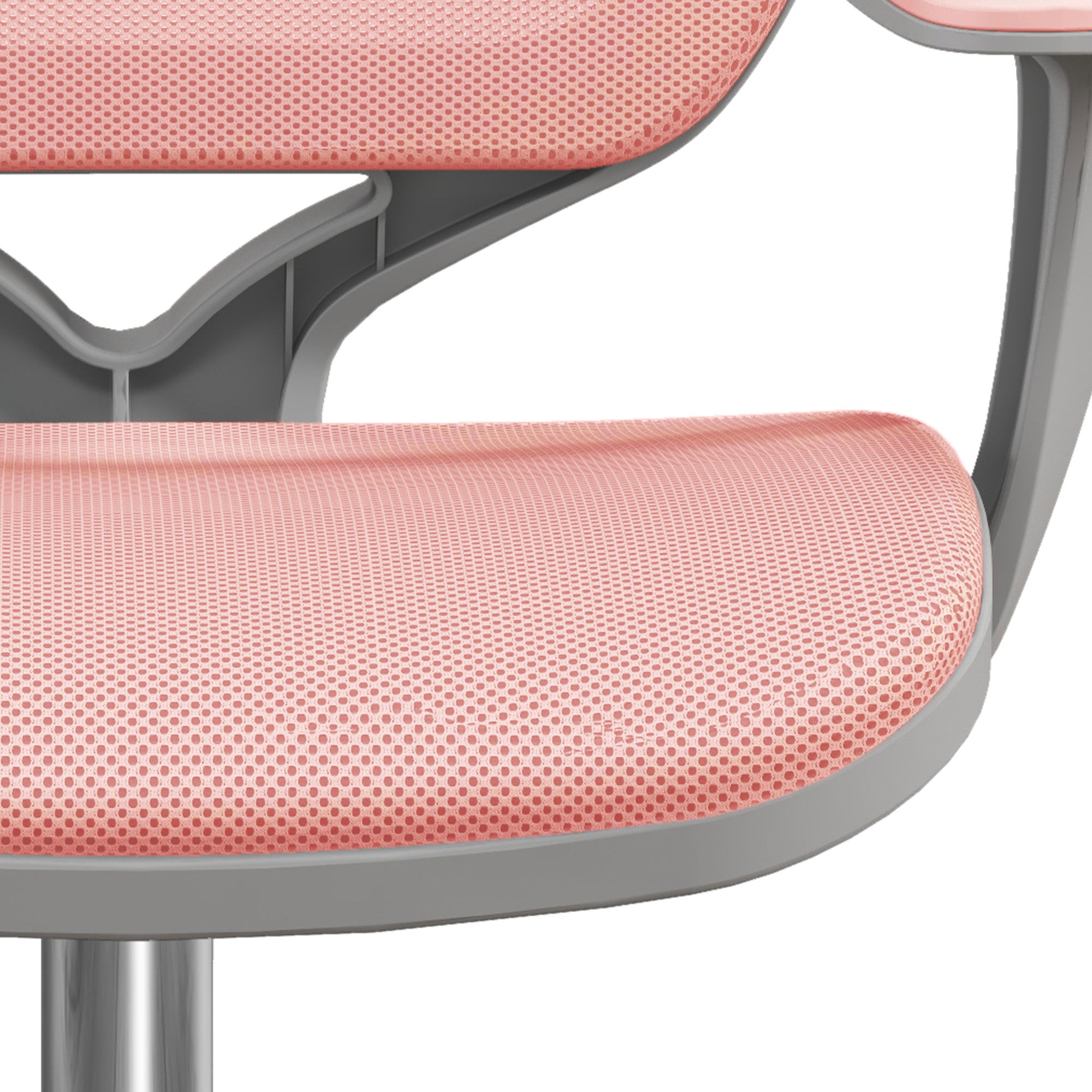 Vinsetto Office Chair, Breathable Mesh Swivel Desk Chair with Adjustable Height and 360° Swivel Security Wheels for Home Office, Study, Pink - North Peak Garden Furniture