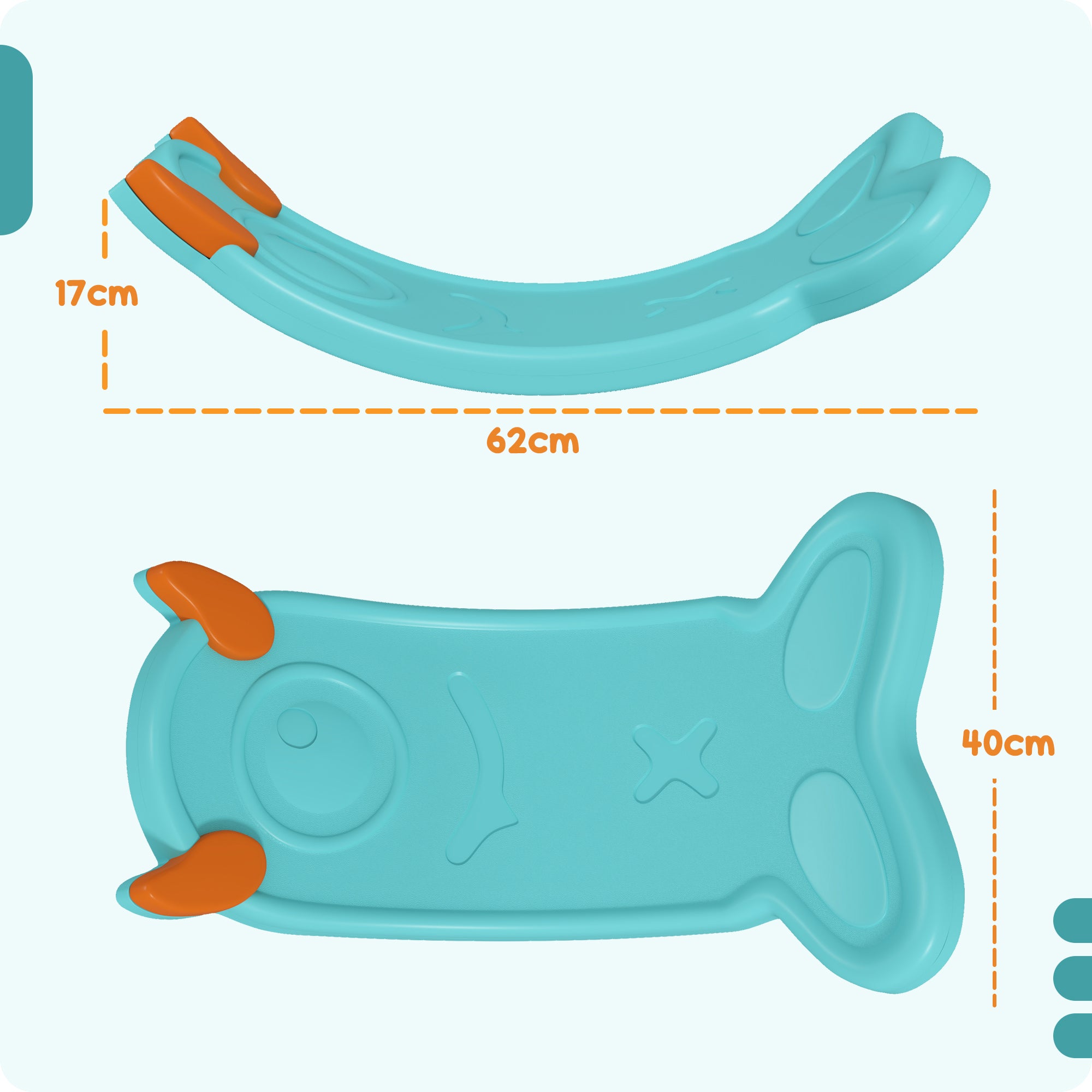 AIYAPLAY Balance Board for Kids Balance Training & Sensory Play, Light Blue - North Peak Garden Furniture