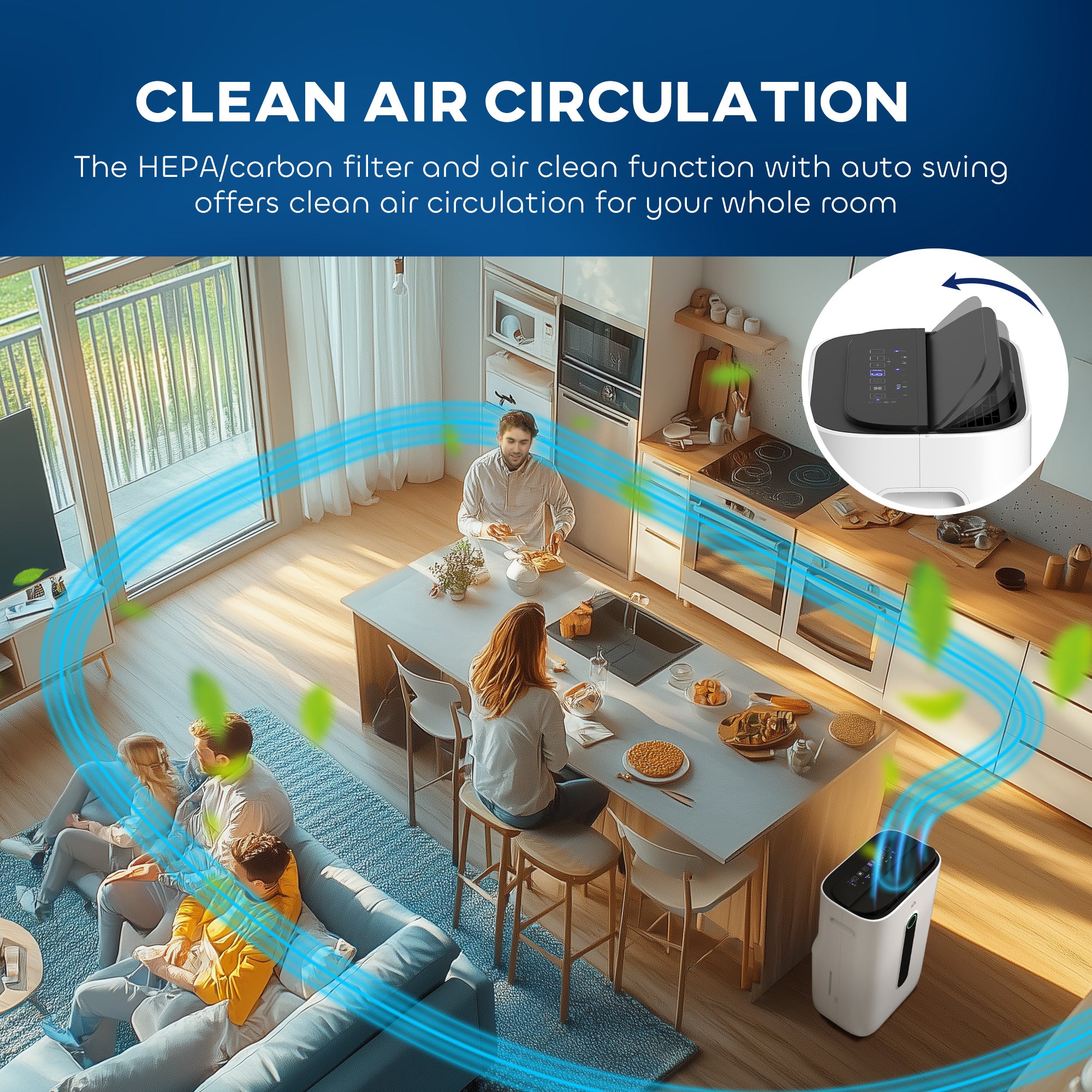 HOMCOM 6500mL Portable Dehumidifier with Air Purifier Filter, 24H Timer, 4 Modes, 22L/Day, for Home Laundry Basement - North Peak Garden Furniture