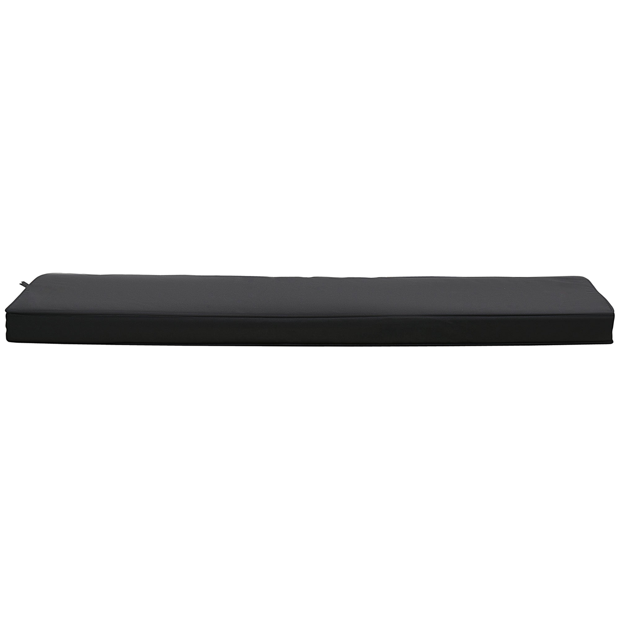 Outsunny 2-Seater Garden Bench Cushion with Ties, Swing Chair Cushion, Replacement Cushion for Outdoor Furniture, 110 x 46 cm, Black - North Peak Garden Furniture