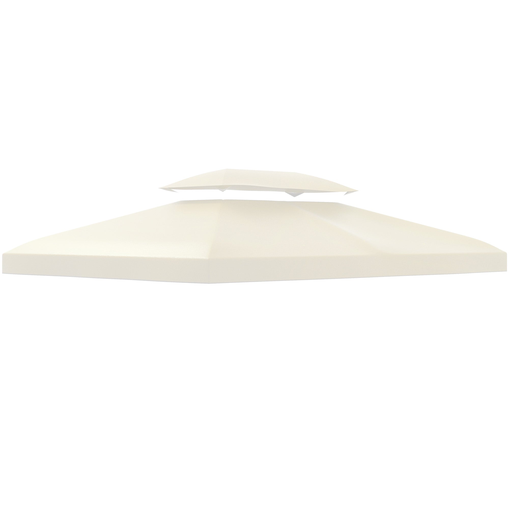 Outsunny 3x4m Gazebo Replacement Roof Canopy 2 Tier Top UV Cover Garden Patio Outdoor Sun Awning Shelters Cream (TOP COVER ONLY) - North Peak Garden Furniture