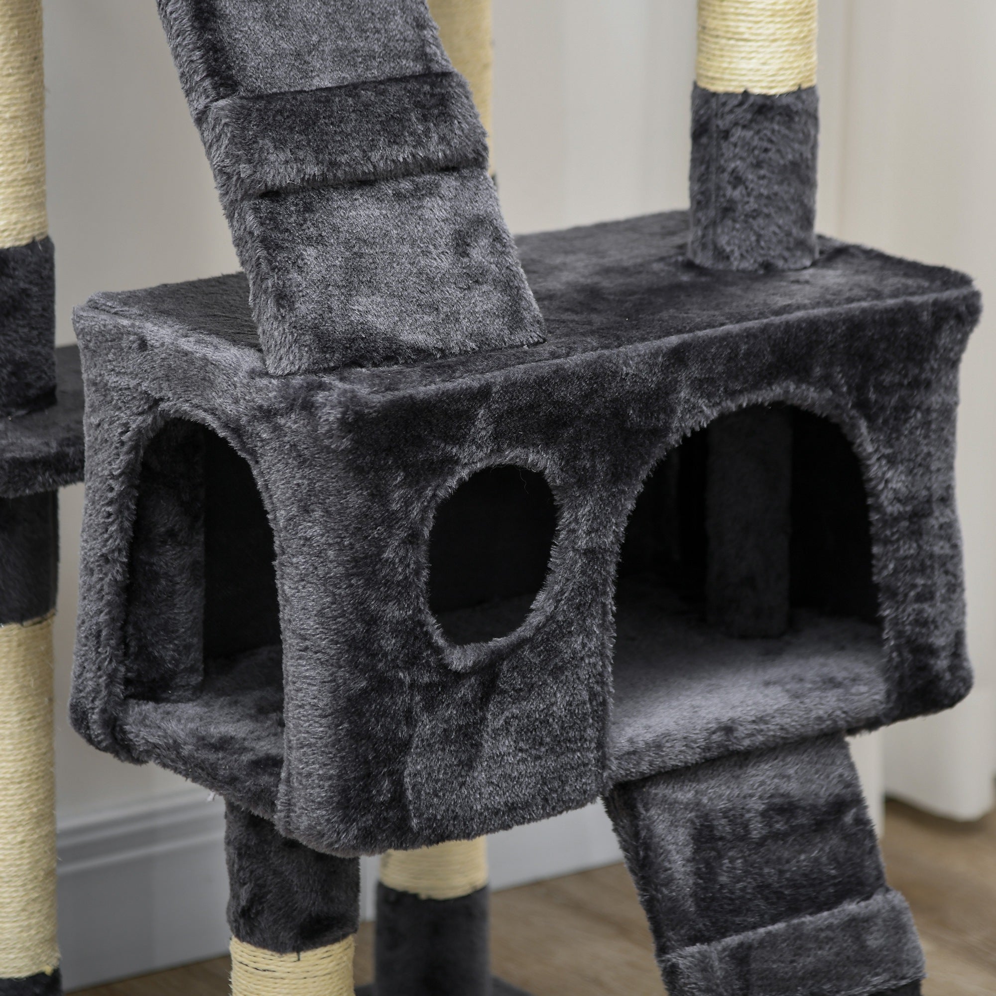 PawHut Cat Tree Scratching House, Activity Play Centre - North Peak Garden Furniture