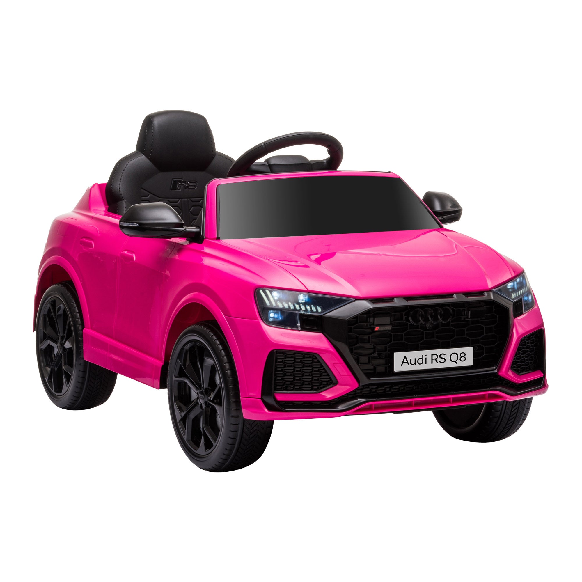 HOMCOM Audi RS Q8 6V Kids Electric Ride On Car Toy w/ Remote USB MP3 Bluetooth Pink - North Peak Garden Furniture