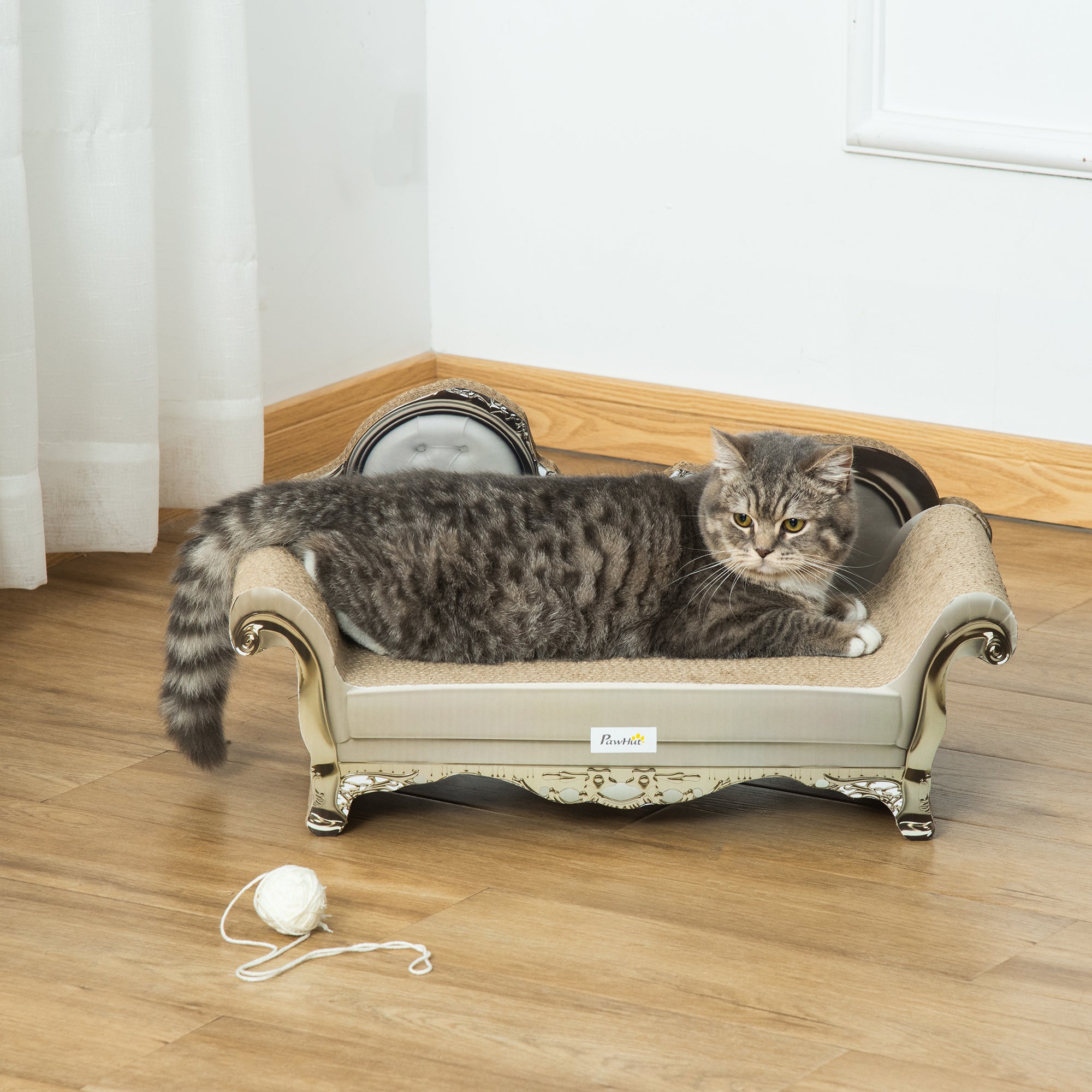 PawHut Cat Furniture, with Scratching Pad & Catnip - Brown - North Peak Garden Furniture