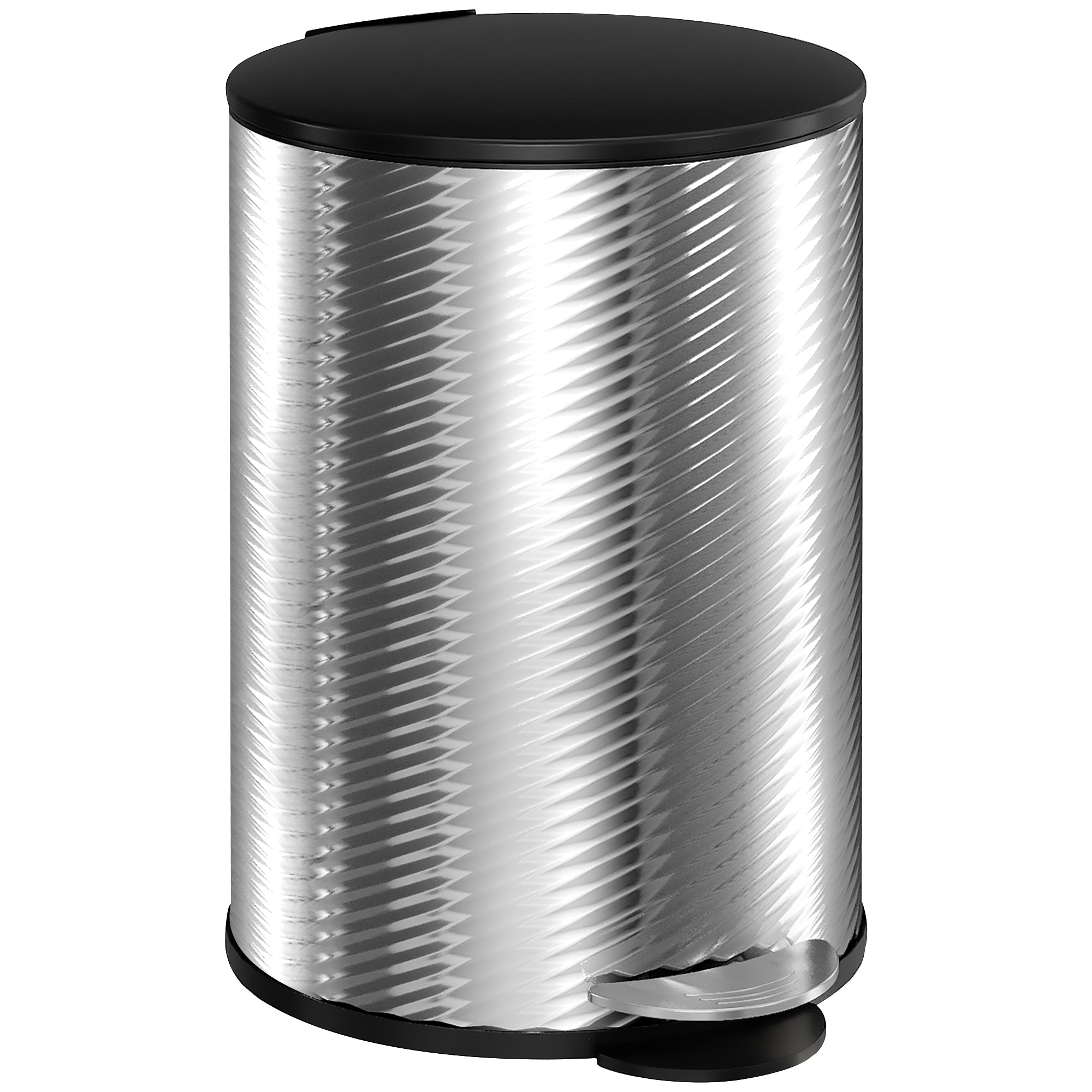 HOMCOM 20L Stainless Steel Compact Home Bin - North Peak Garden Furniture