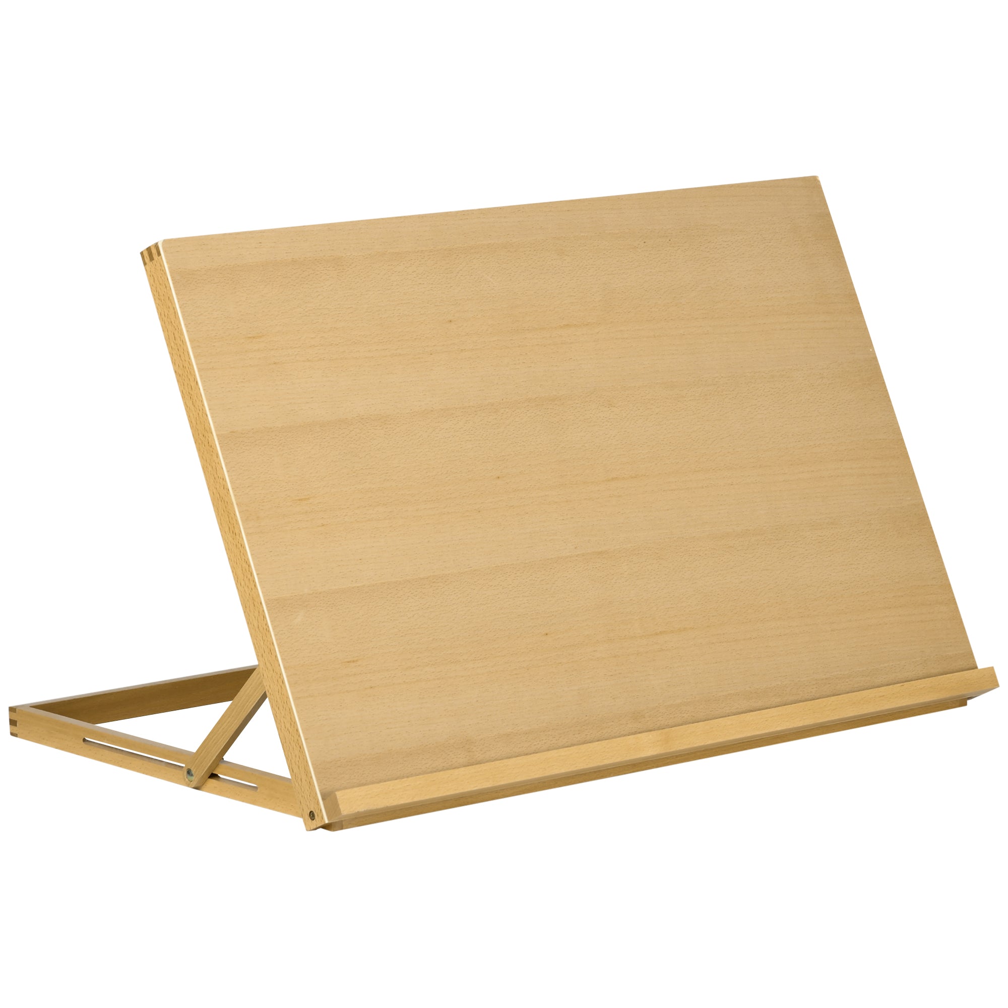 Vinsetto Desktop Table A2 Easel Craft Workstation, Adjustable Beechwood Table Top Easel, Portable Folding Artist Drawing & Sketching Board for Adults, Beginners, Artists Painting - North Peak Garden Furniture