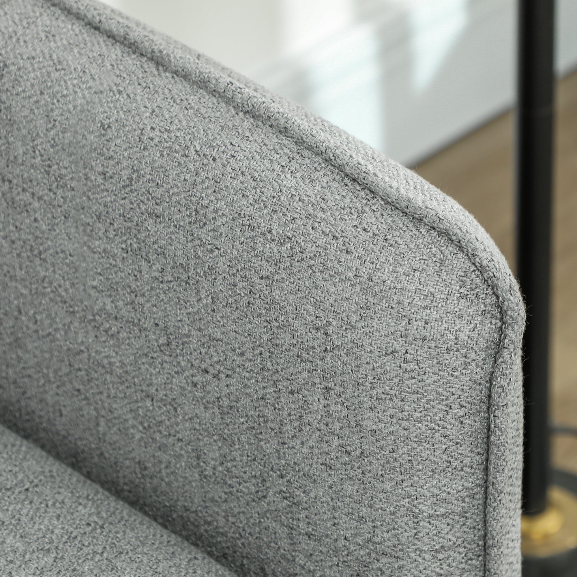 HOMCOM Modern Two Seater Sofa, Button Tufted Loveseat with Cushions and Steel Legs for Living Room, Guest Room, Grey - North Peak Garden Furniture