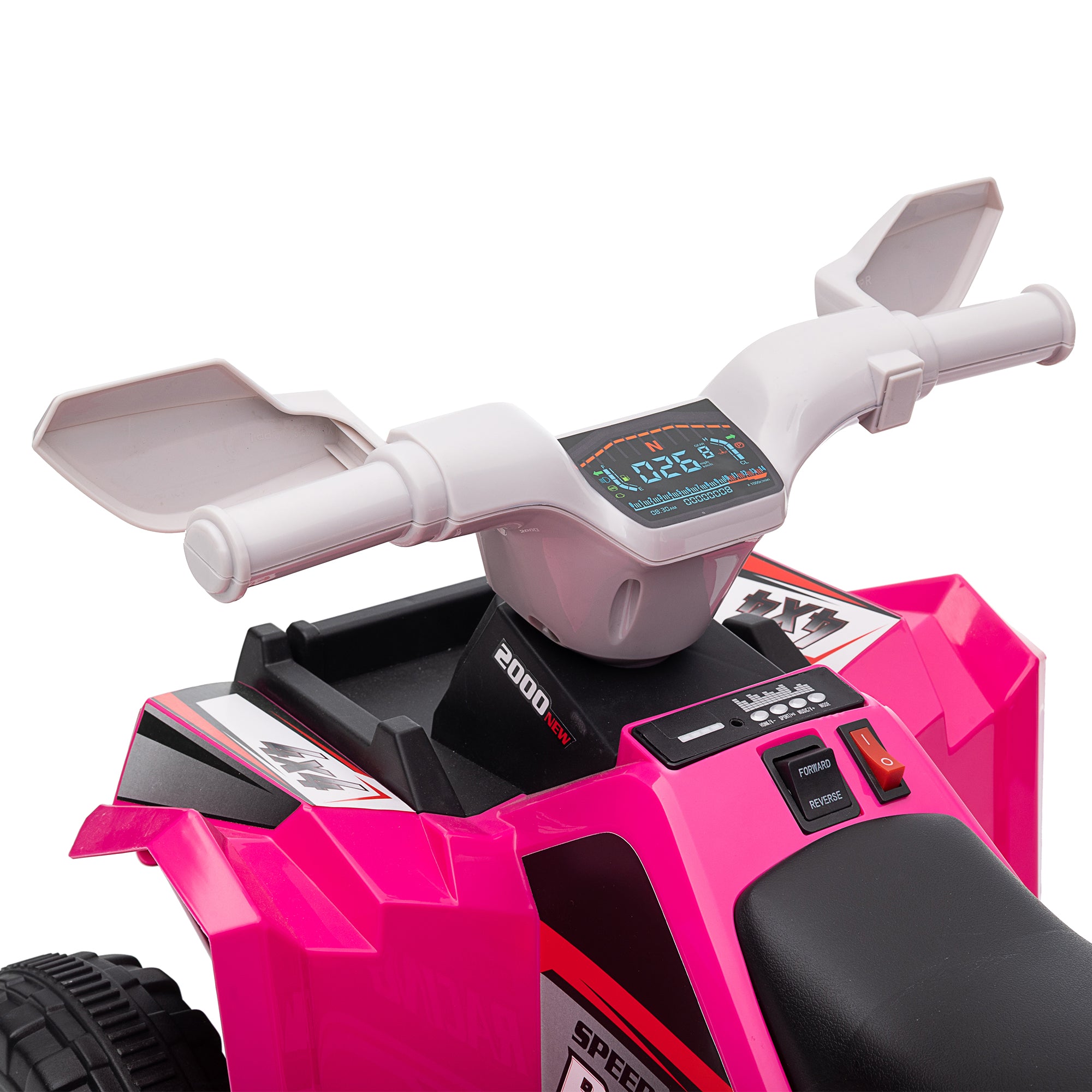 HOMCOM 6V Quad Bike with Wear-Resistant Wheels, Forward Backward Function, for Ages 18-36 Months, Pink - North Peak Garden Furniture