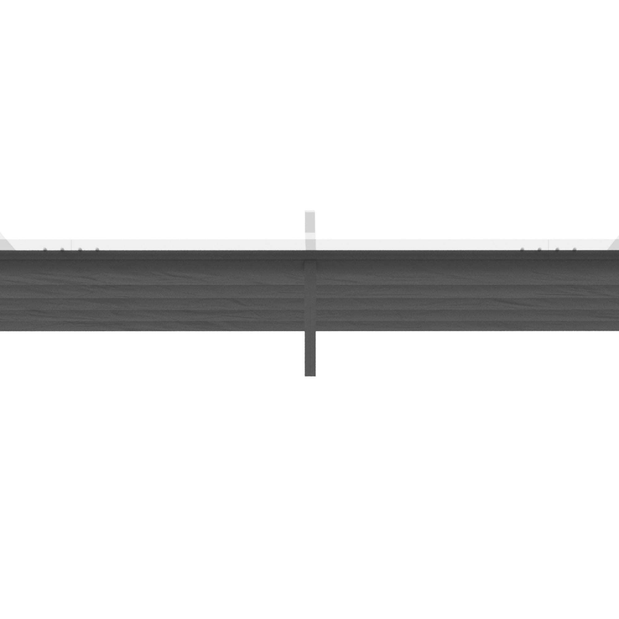 Outsunny Retractable Pergola Shade Cover, Replacement Canopy for 4 x 3 (m) Pergola, Retractable Roof, Dark Grey - North Peak Garden Furniture