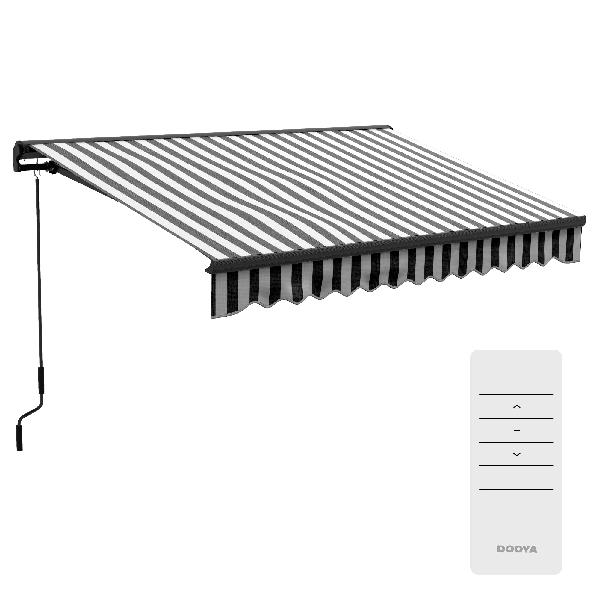 Outsunny 3 x 2m Aluminium Frame Electric Awning, with Remote - Grey/White