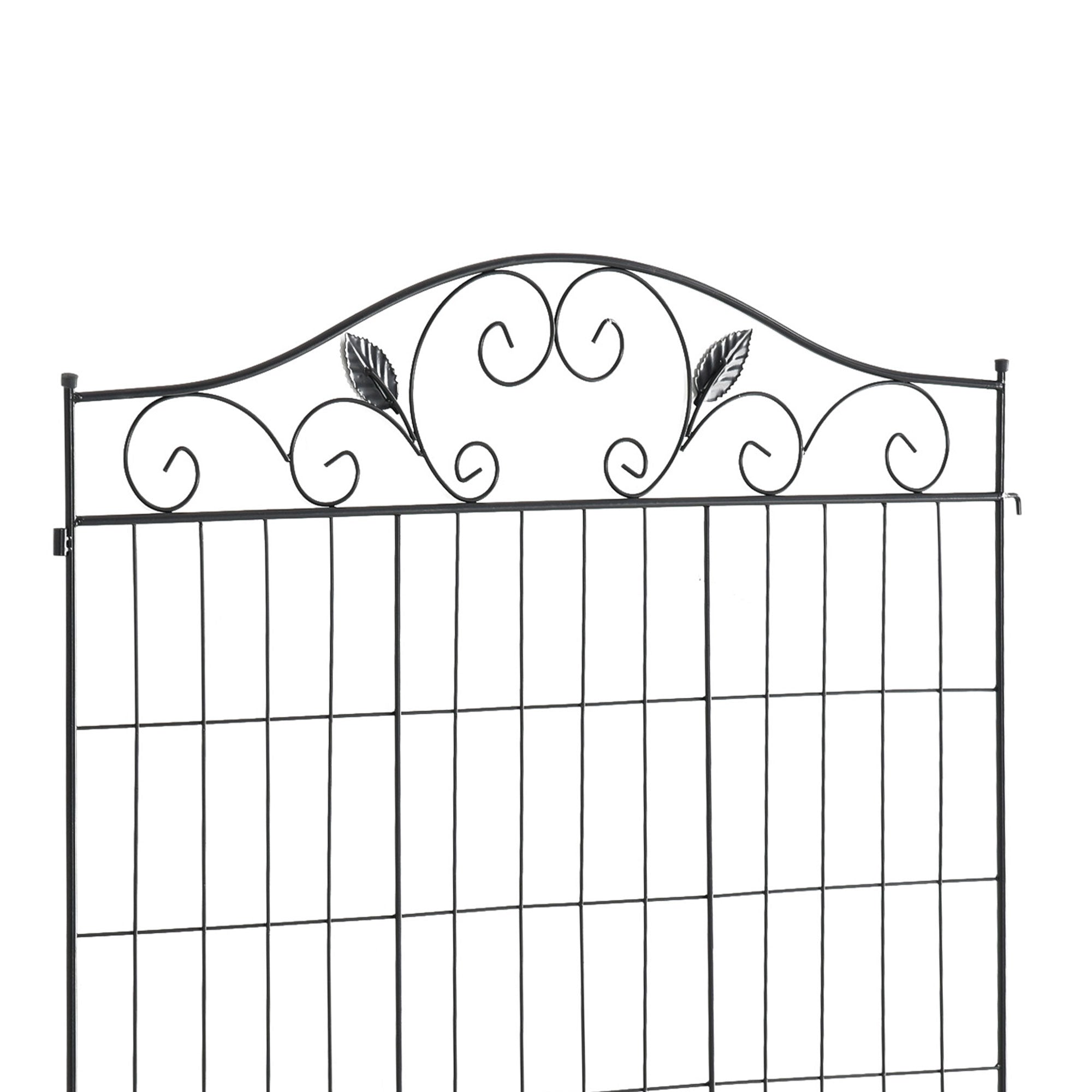Outsunny Garden Decorative Fence 4 Panels 44in x 12ft Metal Wire Landscape Border Edging - North Peak Garden Furniture