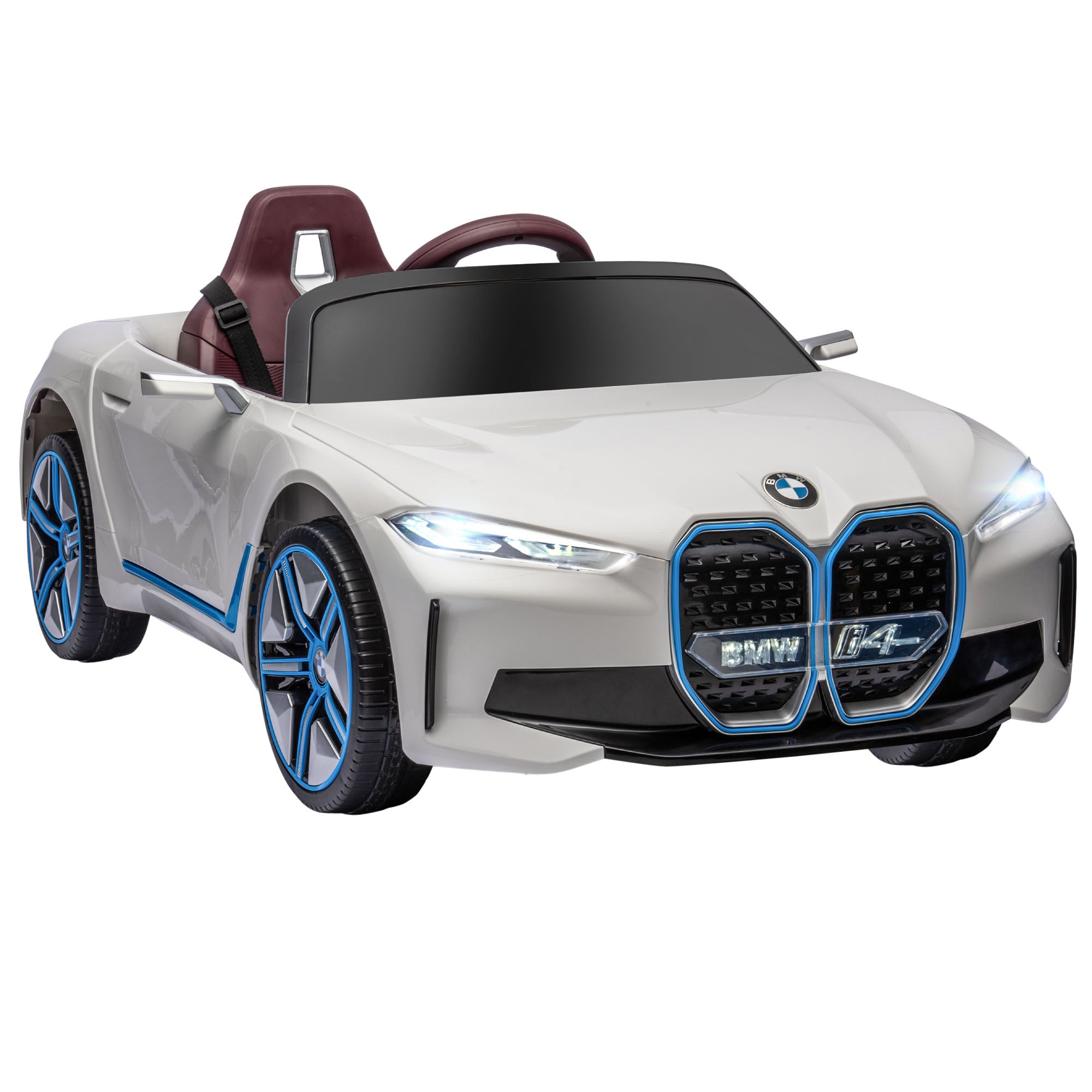 HOMCOM BMW i4 Licensed 12V Kids Electric Ride-On Car - North Peak Garden Furniture