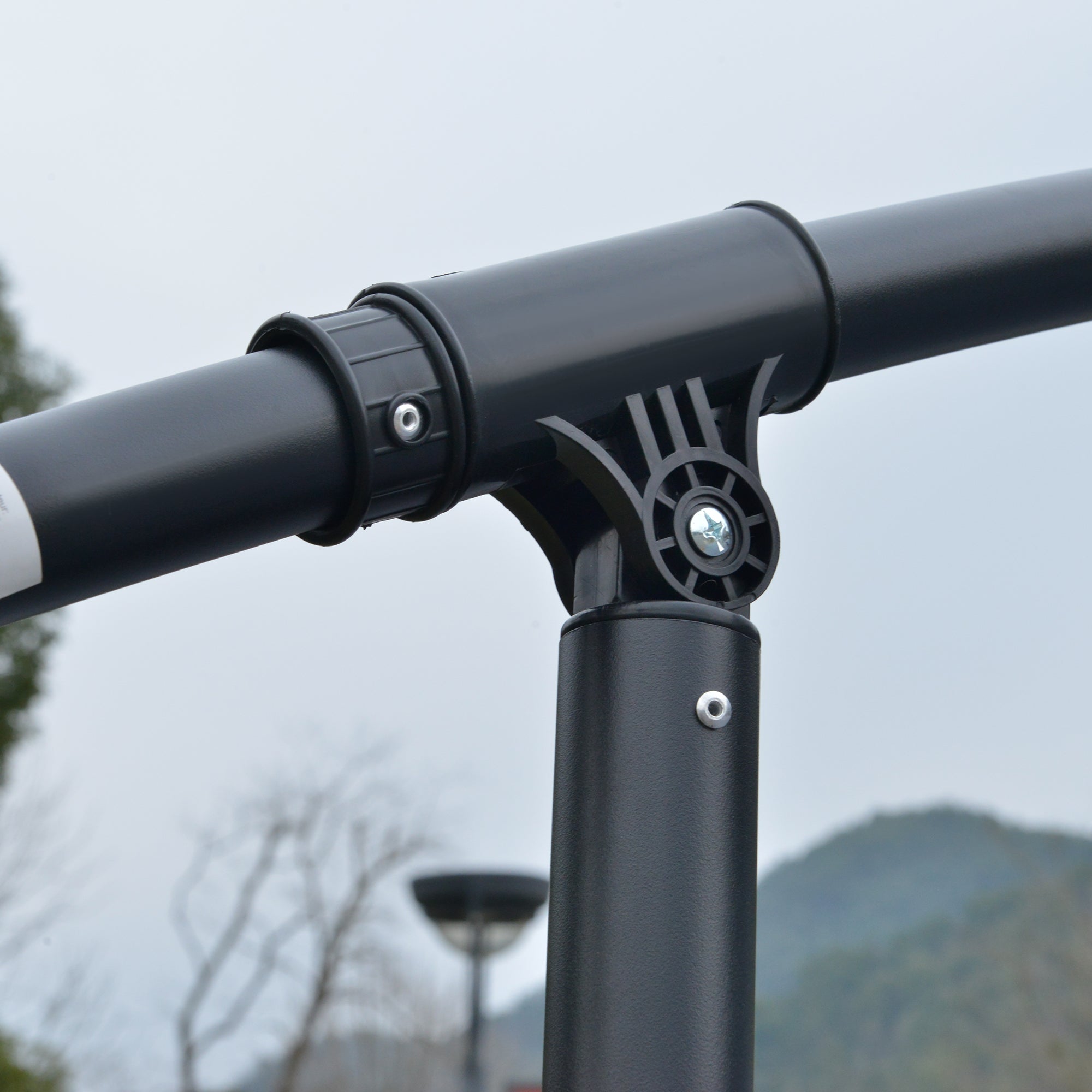 Outsunny 3m LED Light Overhanging Parasol - Grey