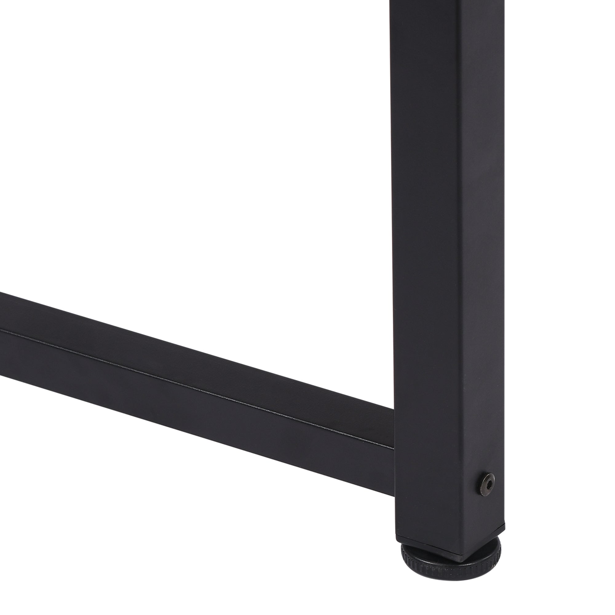 HOMCOM Computer Desk, Writing Table, 120 x 60 x 76cm Workstation for Home Office, Study with Metal Frame, Simple Assembly, Black - North Peak Garden Furniture