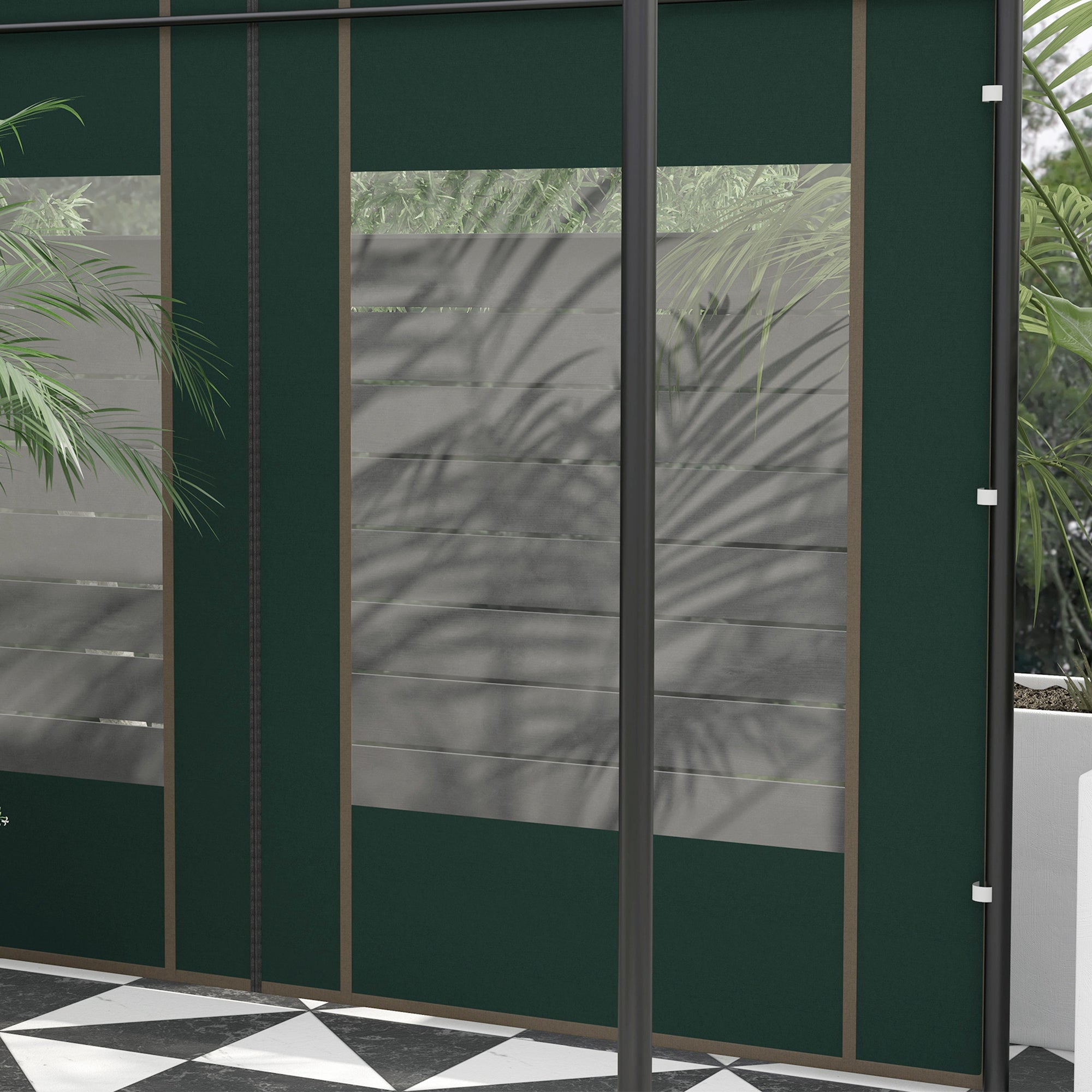 Outsunny Set of Two 295cm Replacement Canopy Walls - Green