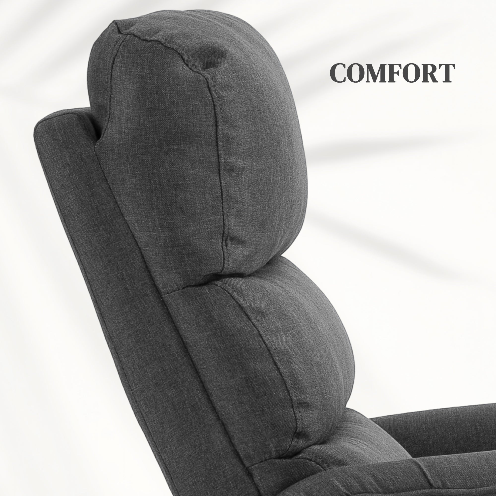 HOMCOM Electric Riser Recline Armchair, with Footrest - Dark Grey - North Peak Garden Furniture
