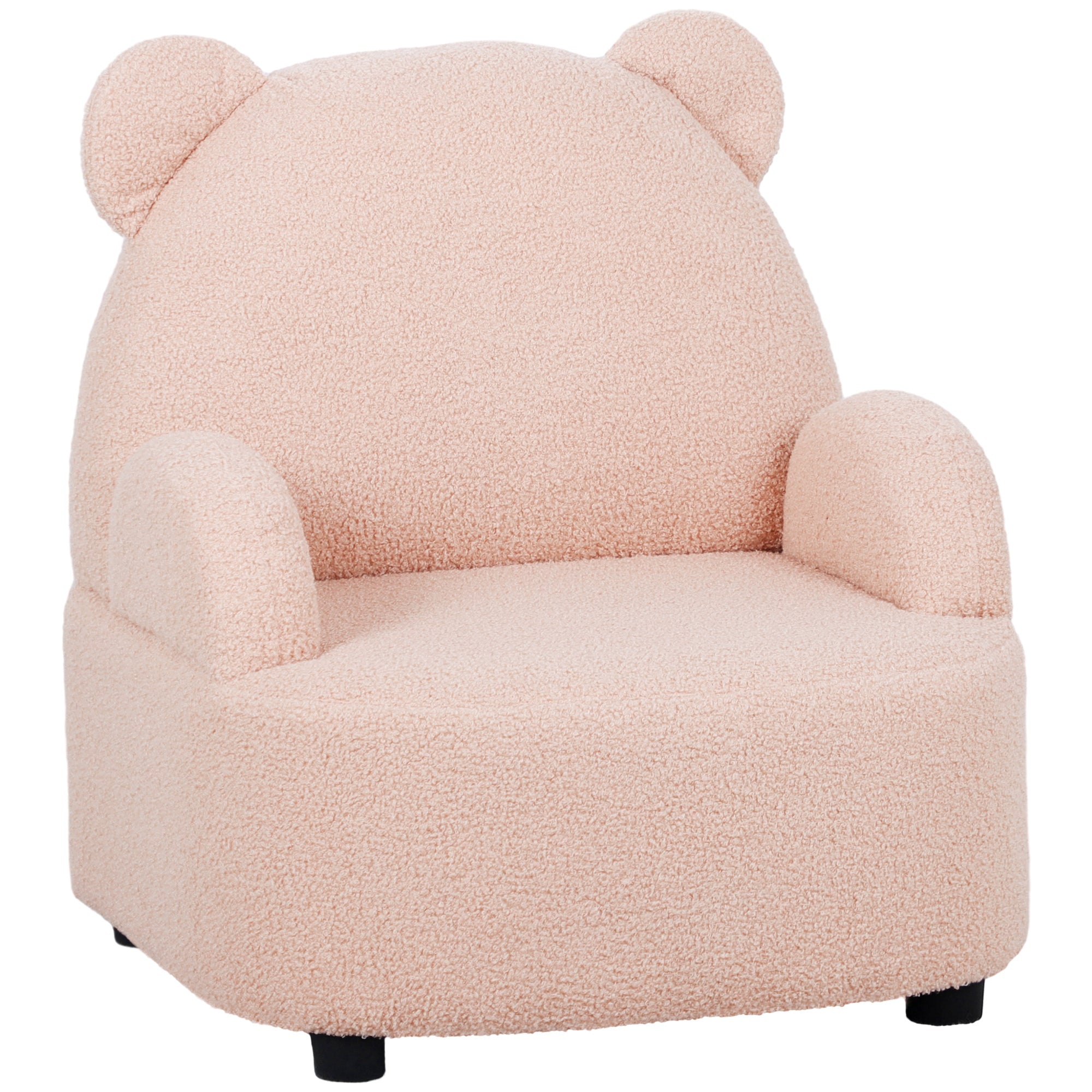 AIYAPLAY Kids Armchair, Bear Shaped Toddler Chair for Bedroom Playroom Living Room, Aged 18 Months to 3 Years - Pink - North Peak Garden Furniture