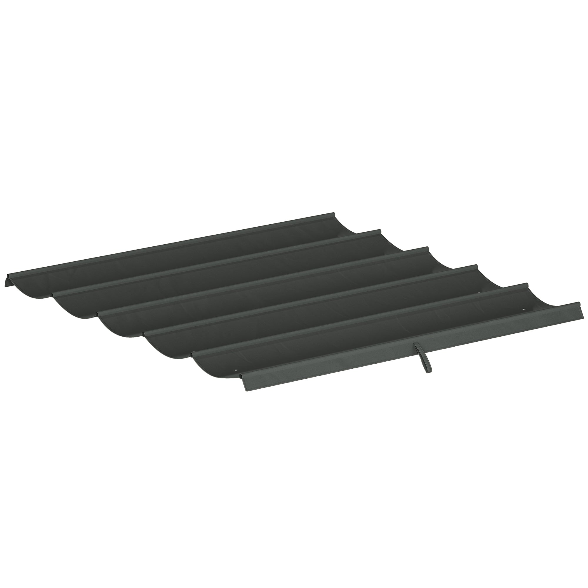Outsunny Retractable Pergola Shade Cover, Replacement Canopy Fabric for 3 x 3 (m) Pergola, Gazebo Retractable Roof, Dark Grey