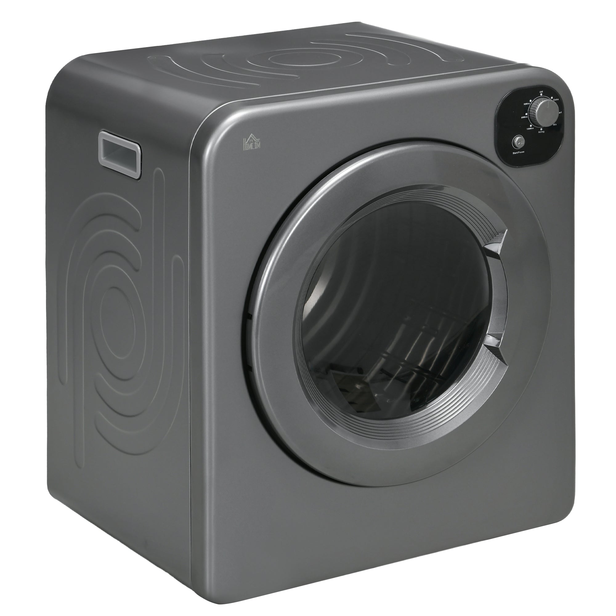 HOMCOM 6kg Vented Tumble Dryer, Freestanding, Wall Mounted, Stackable, Portable Dryer with 7 Programmers, Grey - North Peak Garden Furniture