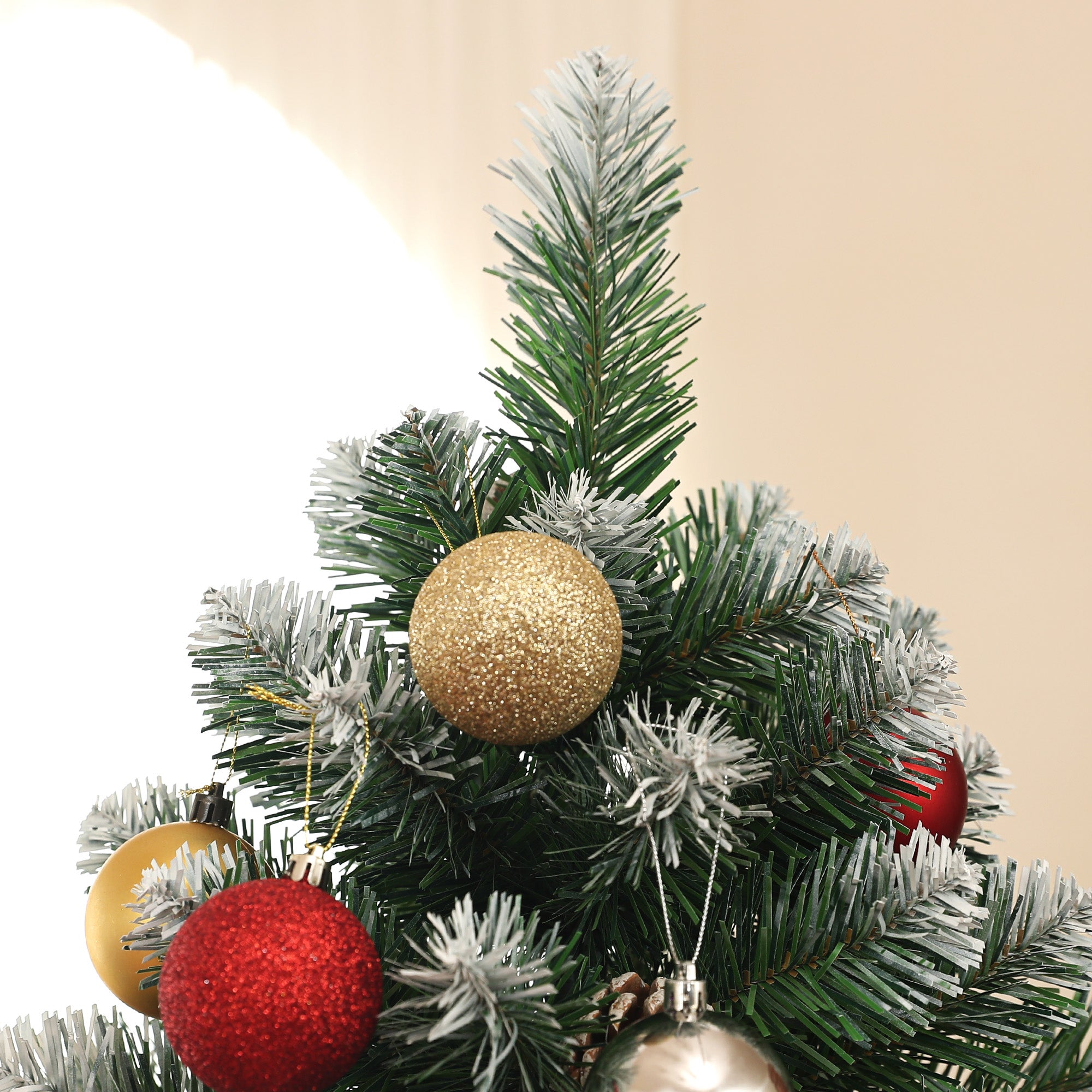HOMCOM 6ft Snow-Dipped Artificial Pine Christmas Tree - North Peak Garden Furniture
