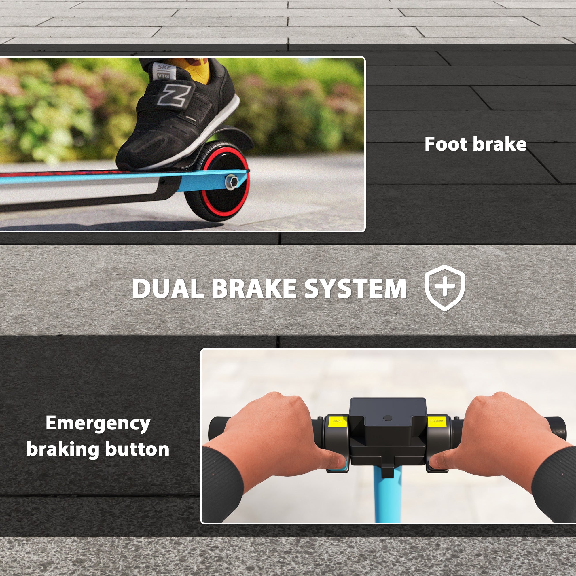 SPORTNOW Folding Electric Scooter for Kids Age 6-14 with Dual Brakes, Front Suspension, LED Colourful Lights and Display, 6.8kg Lightweight Aluminium E Scooter, Up to 14 KM/H & 6 KM, Blue - North Peak Garden Furniture