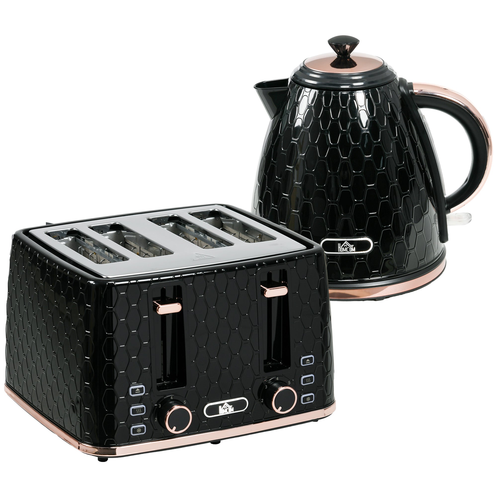 HOMCOM 3kW Rapid Boil Honeycomb Kettle - Black - North Peak Garden Furniture
