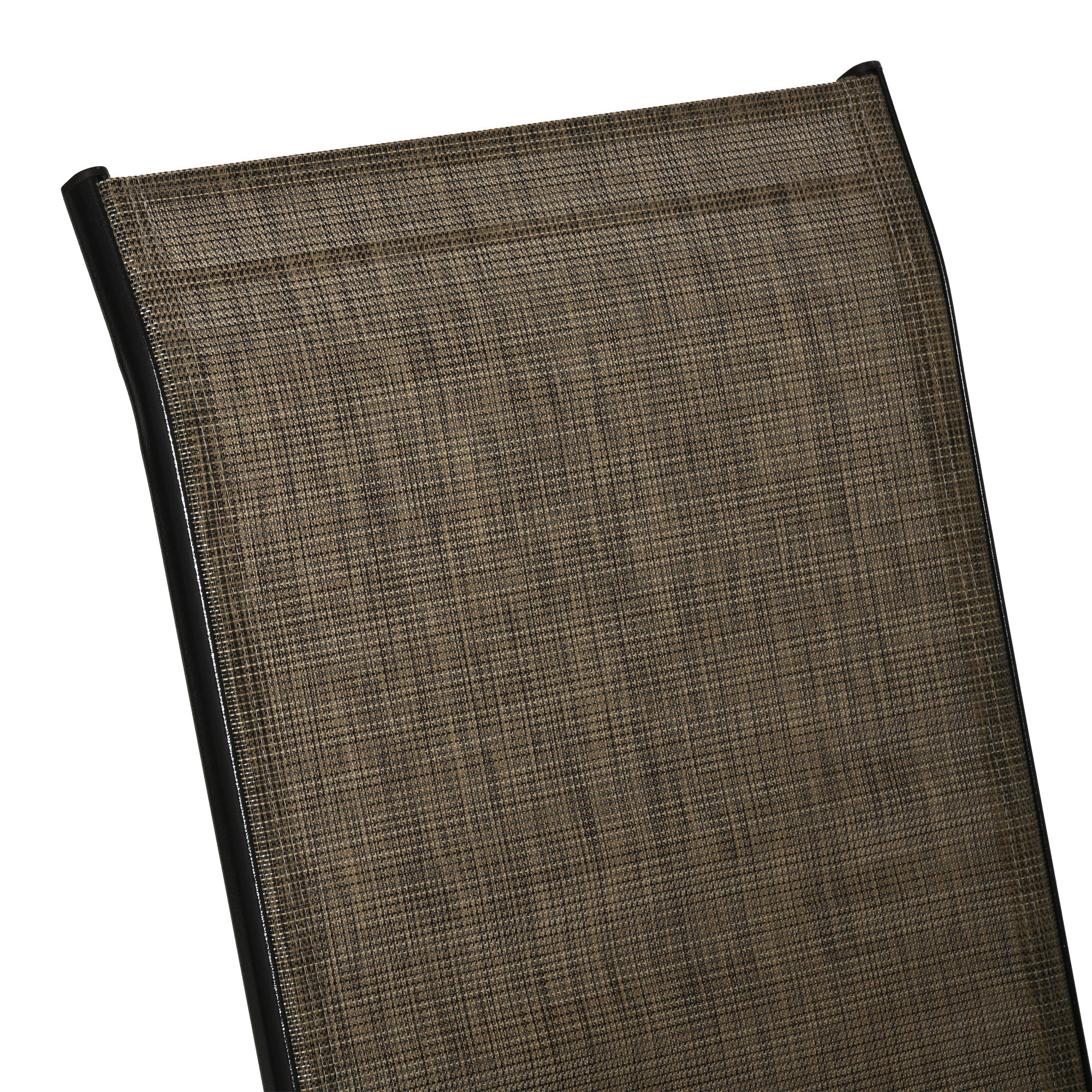 Outsunny Set of Four Stackable Mesh Seat Chairs - Mixed Brown - North Peak Garden Furniture
