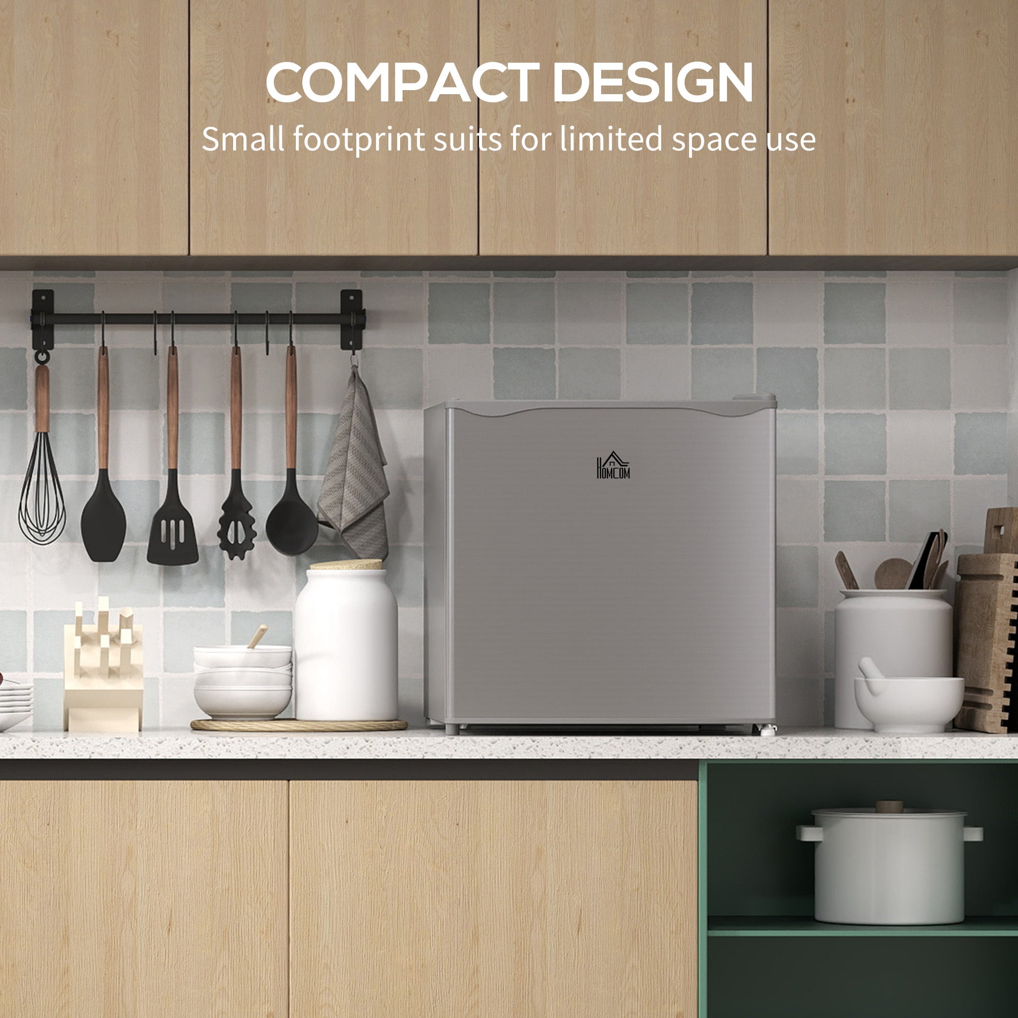 HOMCOM 35L Mini Freezer, -24℃ to -14℃ Temperature - Grey - North Peak Garden Furniture