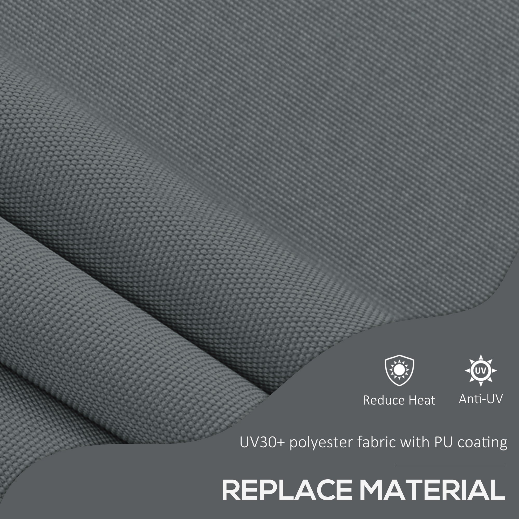 Outsunny 2 x 1.2m Manual Retractable Awning - Grey - North Peak Garden Furniture