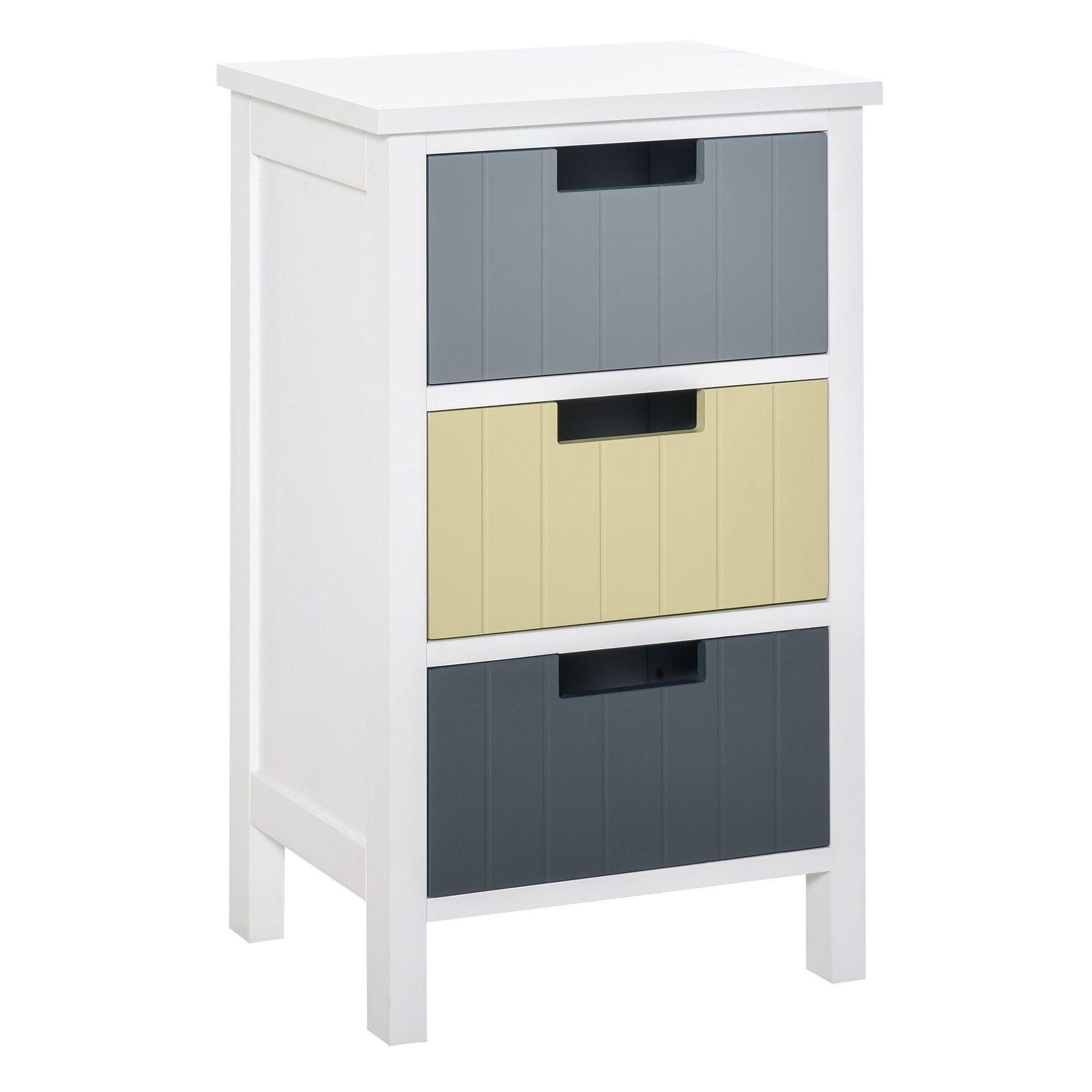 HOMCOM Storage Tower, Dresser Chest with Drawers, Wood Top, Organizer Unit for Closets Bedroom Nursery Room Hallway - North Peak Garden Furniture