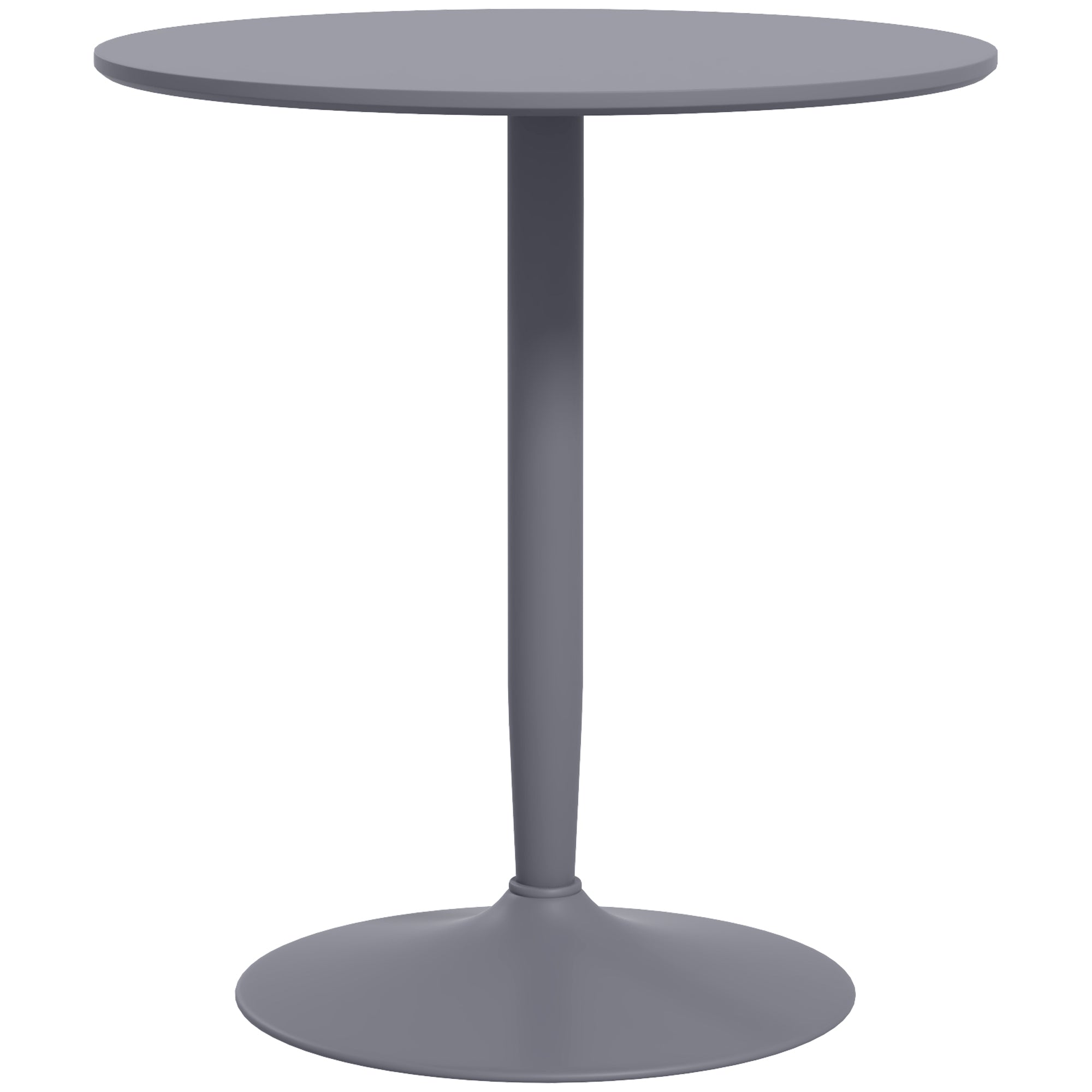 HOMCOM 75H x Φ70cm Two-Person Minimalistic Dining Table - Grey