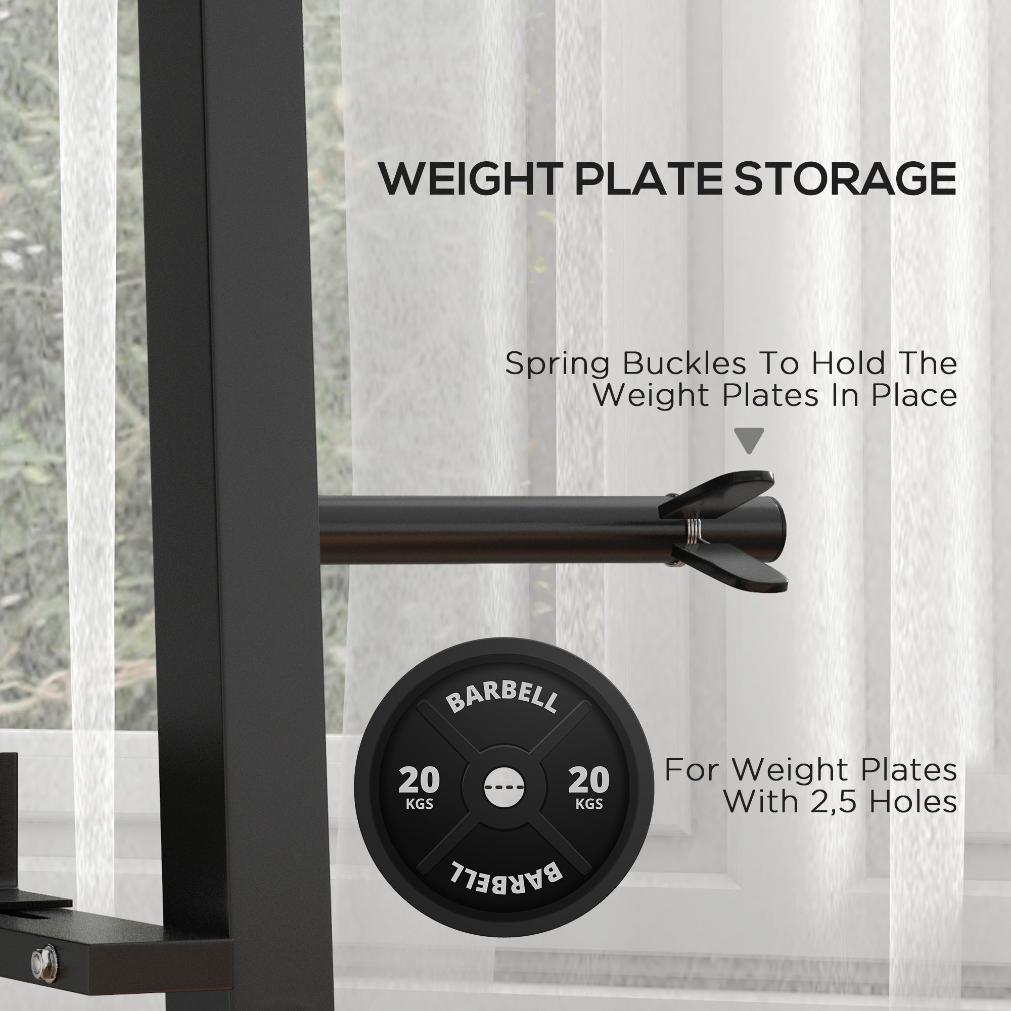 SPORTNOW 3-Tier Dumbbell Rack, Versatile Weight Rack with 4 Weight Rods for Dumbbells, Kettlebells and Plates (Rack Only) - North Peak Garden Furniture