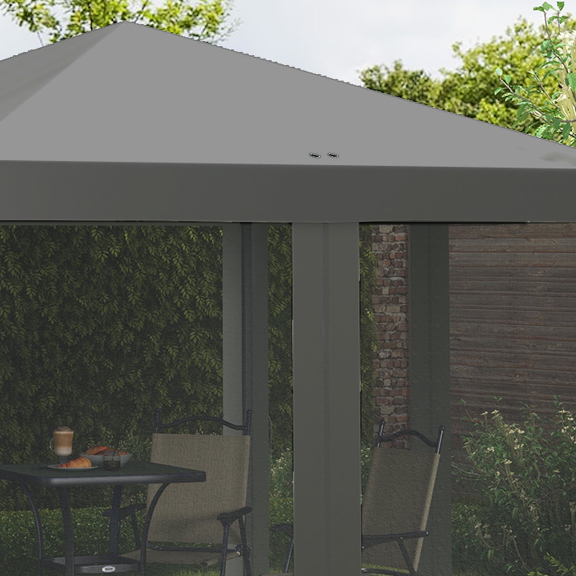 Outsunny 3 x 3 m Pop Up Gazebo, Garden Tent with Removable Mesh Sidewall Netting, Carry Bag for Backyard Patio Outdoor Light Grey - North Peak Garden Furniture