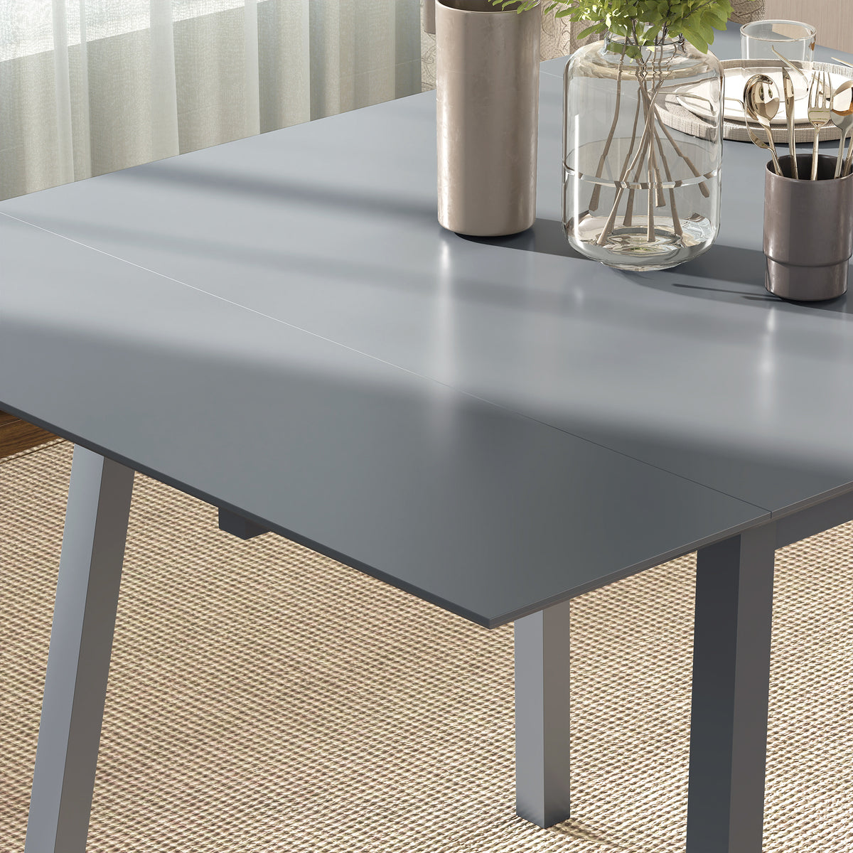 HOMCOM Solid Wood Folding Dining Table, Drop Leaf Table for 2-4 People,  Rectangle Kitchen Table