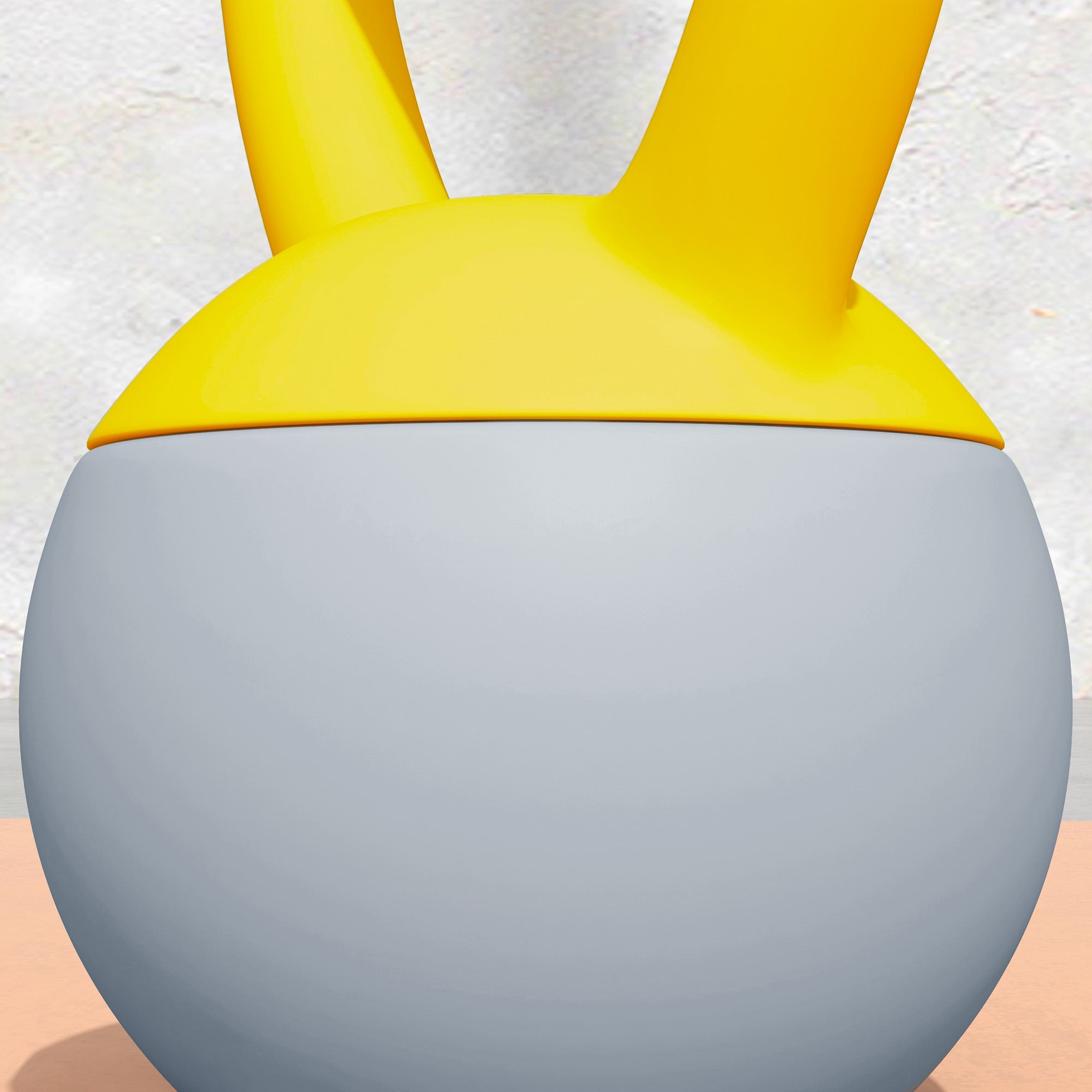 SPORTNOW Soft Kettlebell, 6kg Kettle Bell with Non-Slip Handle for Home Gym Weight Lifting and Strength Training, Yellow and Grey - North Peak Garden Furniture