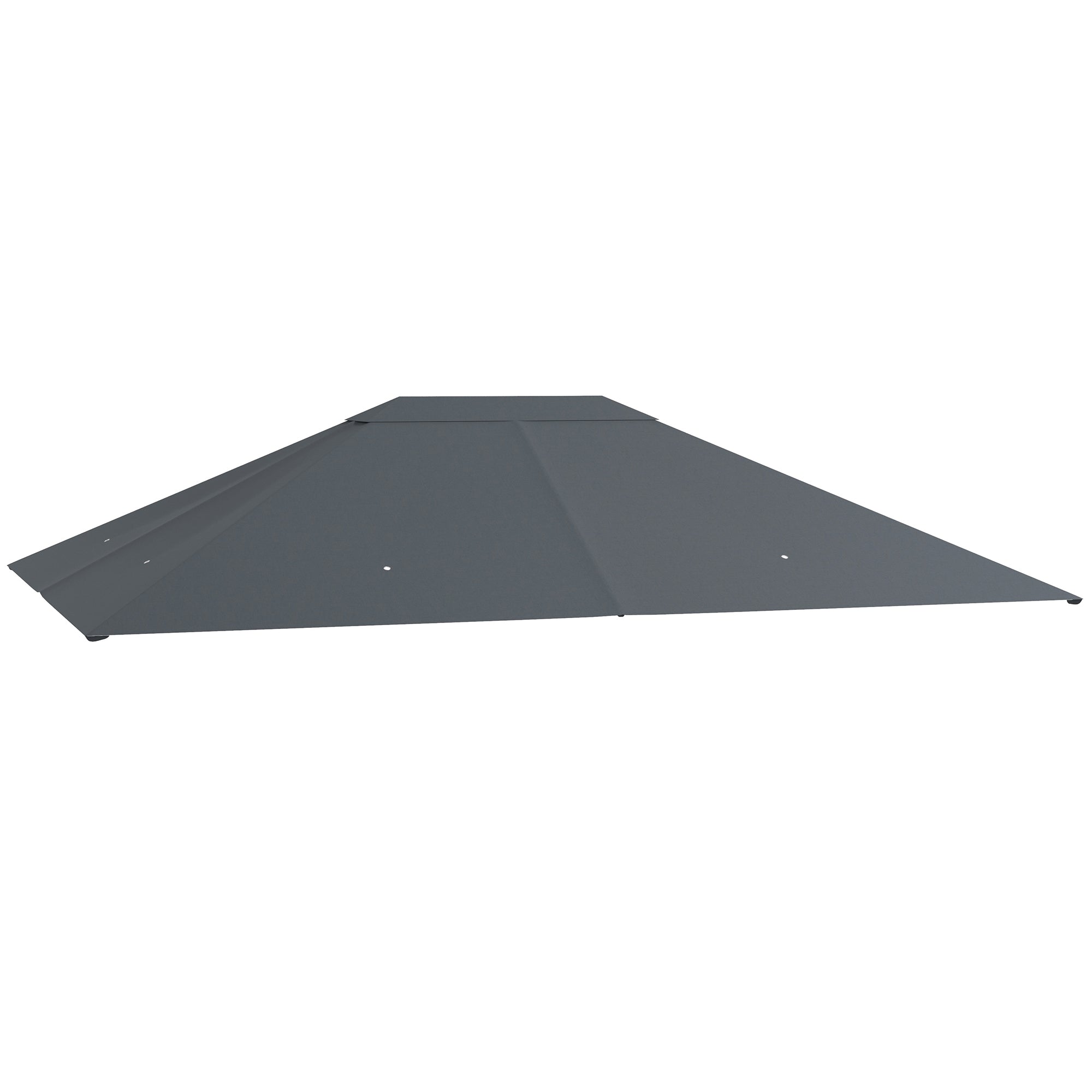 Outsunny 3 x 4m Gazebo Canopy Replacement Cover, Gazebo Roof Replacement (TOP COVER ONLY), Dark Grey - North Peak Garden Furniture