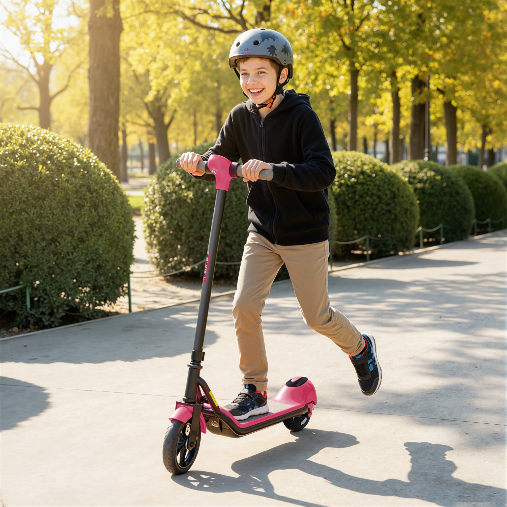SPORTNOW Electric Scooter for Kids, with LED Display, Pink